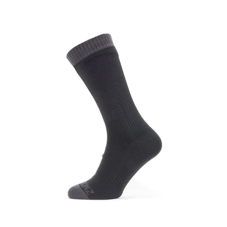 Negro/Gris - Sealskinz - Waterproof Warm Weather Mid Length Sock - Wiveton - 1