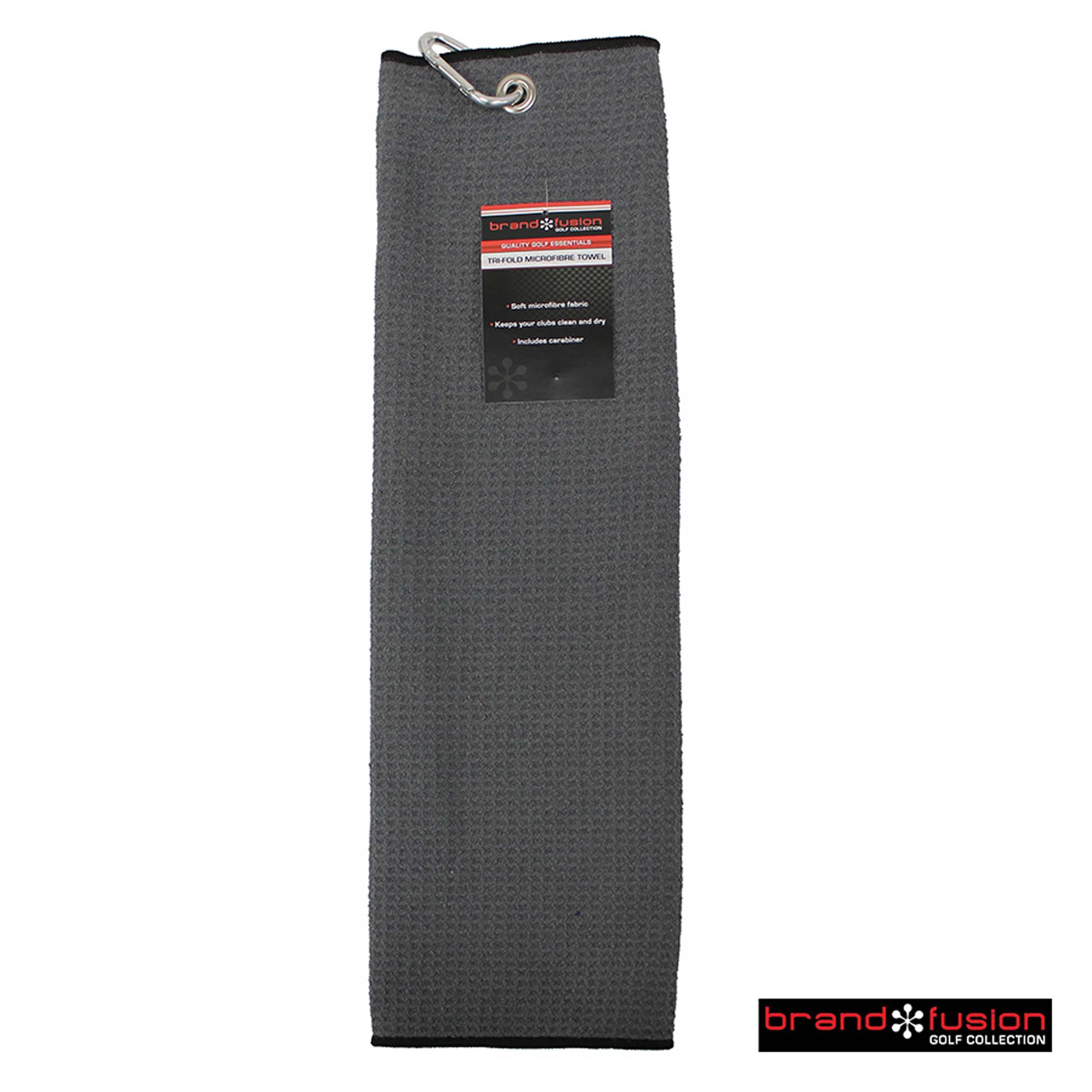Brand Fusion  Tri Fold Microfibre Towel - Grey