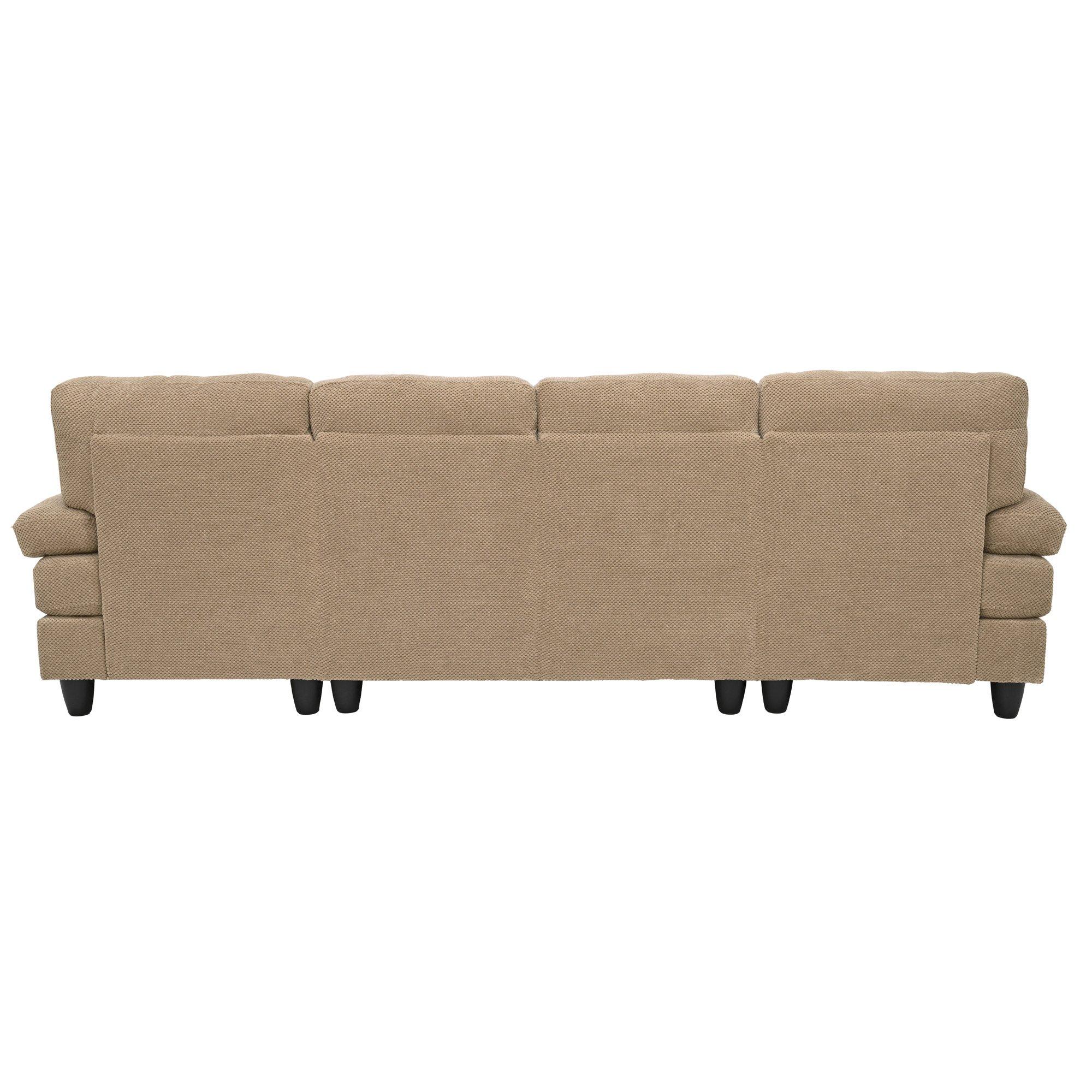 Camel - Urban Meuble - U-Shaped Dual Chaise Sectional Sofa - 12