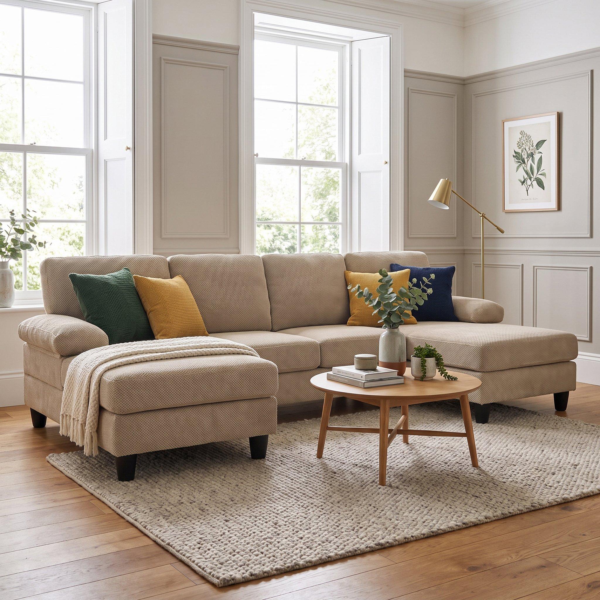 Camel - Urban Meuble - U-Shaped Dual Chaise Sectional Sofa - 3