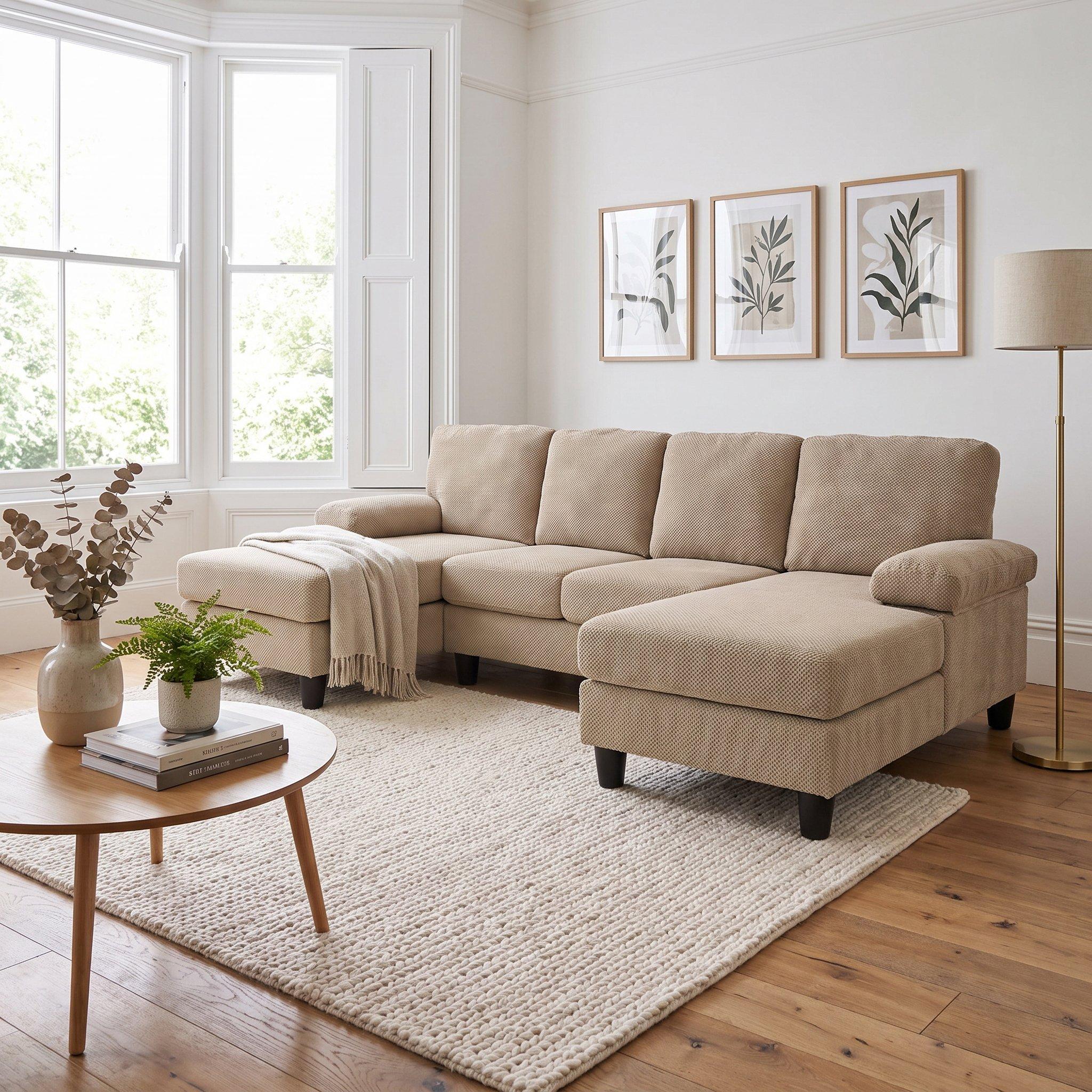 Camel - Urban Meuble - U-Shaped Dual Chaise Sectional Sofa - 4