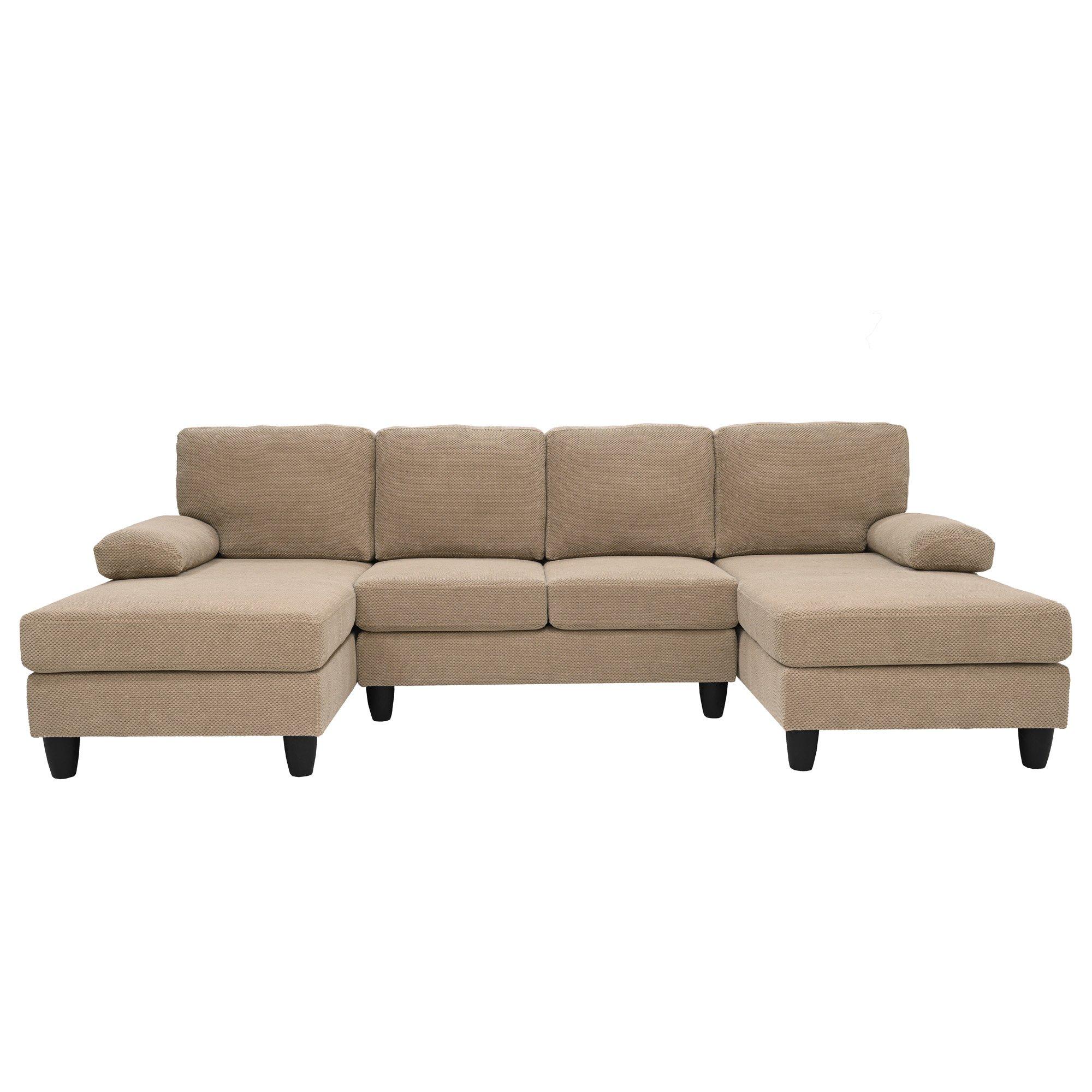 Camel - Urban Meuble - U-Shaped Dual Chaise Sectional Sofa - 5