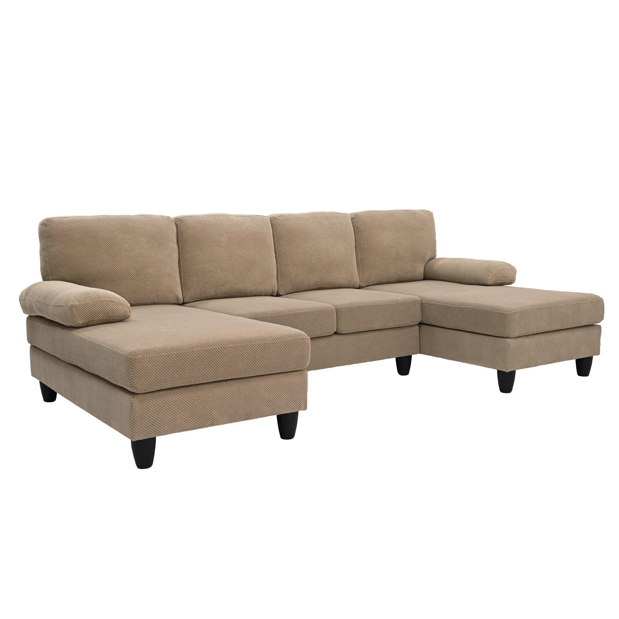 Camel - Urban Meuble - U-Shaped Dual Chaise Sectional Sofa - 9