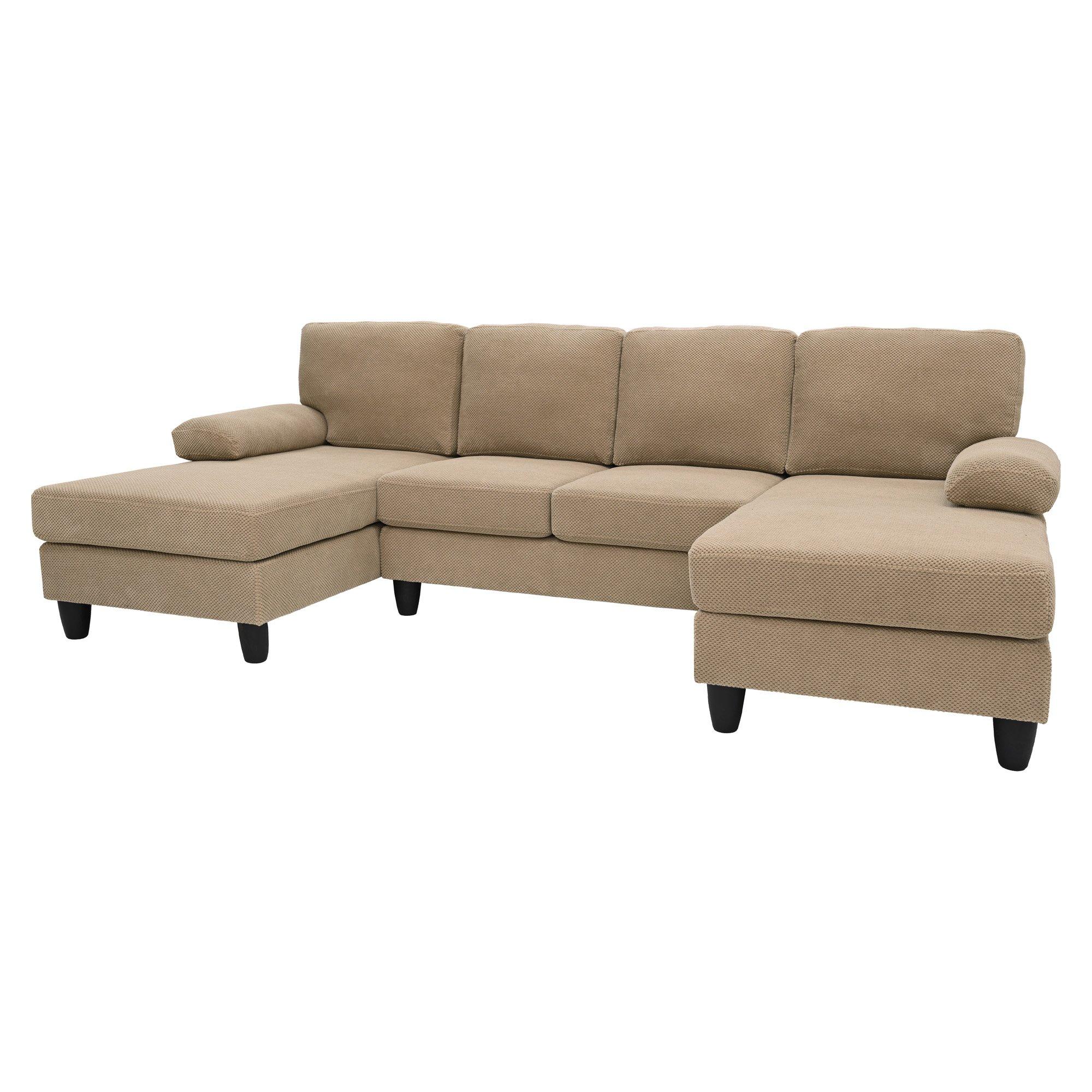 Camel - Urban Meuble - U-Shaped Dual Chaise Sectional Sofa - 10