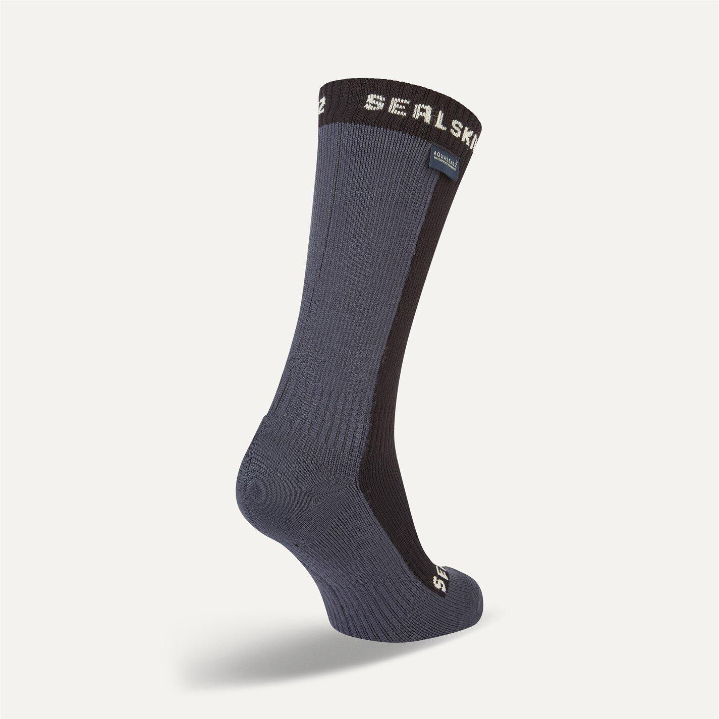 Black/Grey - Sealskinz - Waterproof Cold Weather Mid Length Sock - 2