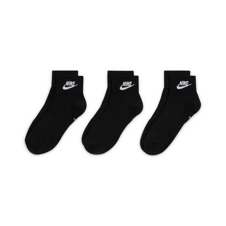 Noir/Blanc - Nike Sneaker - Everyday Essential Ankle Socks (3 Pairs) - 2