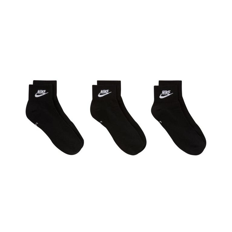 Noir/Blanc - Nike Sneaker - Everyday Essential Ankle Socks (3 Pairs) - 4