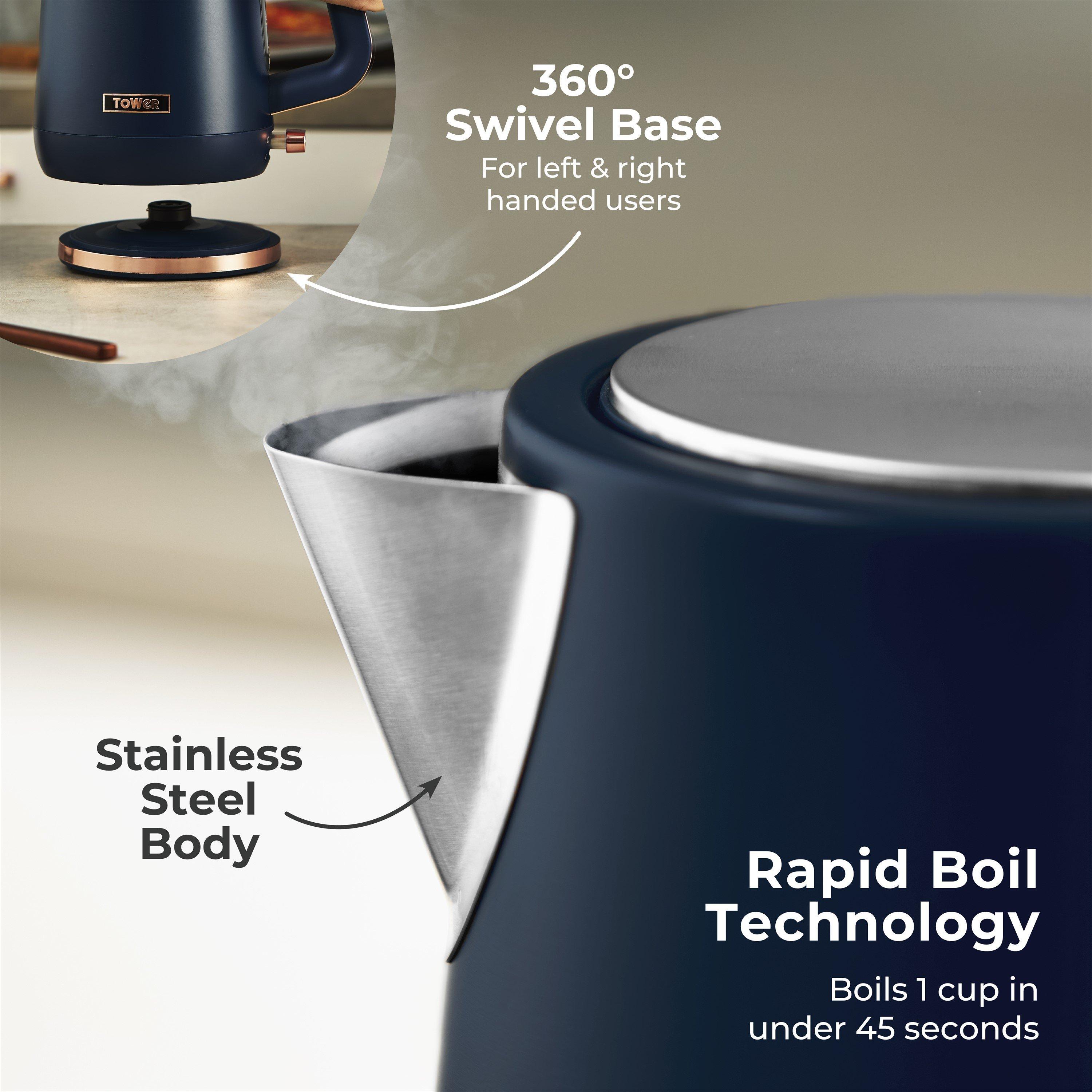 Midnight Blue - Tower - Cavaletto 1.7L Jug Kettle 3KW Midnight Blue and Ro - 4
