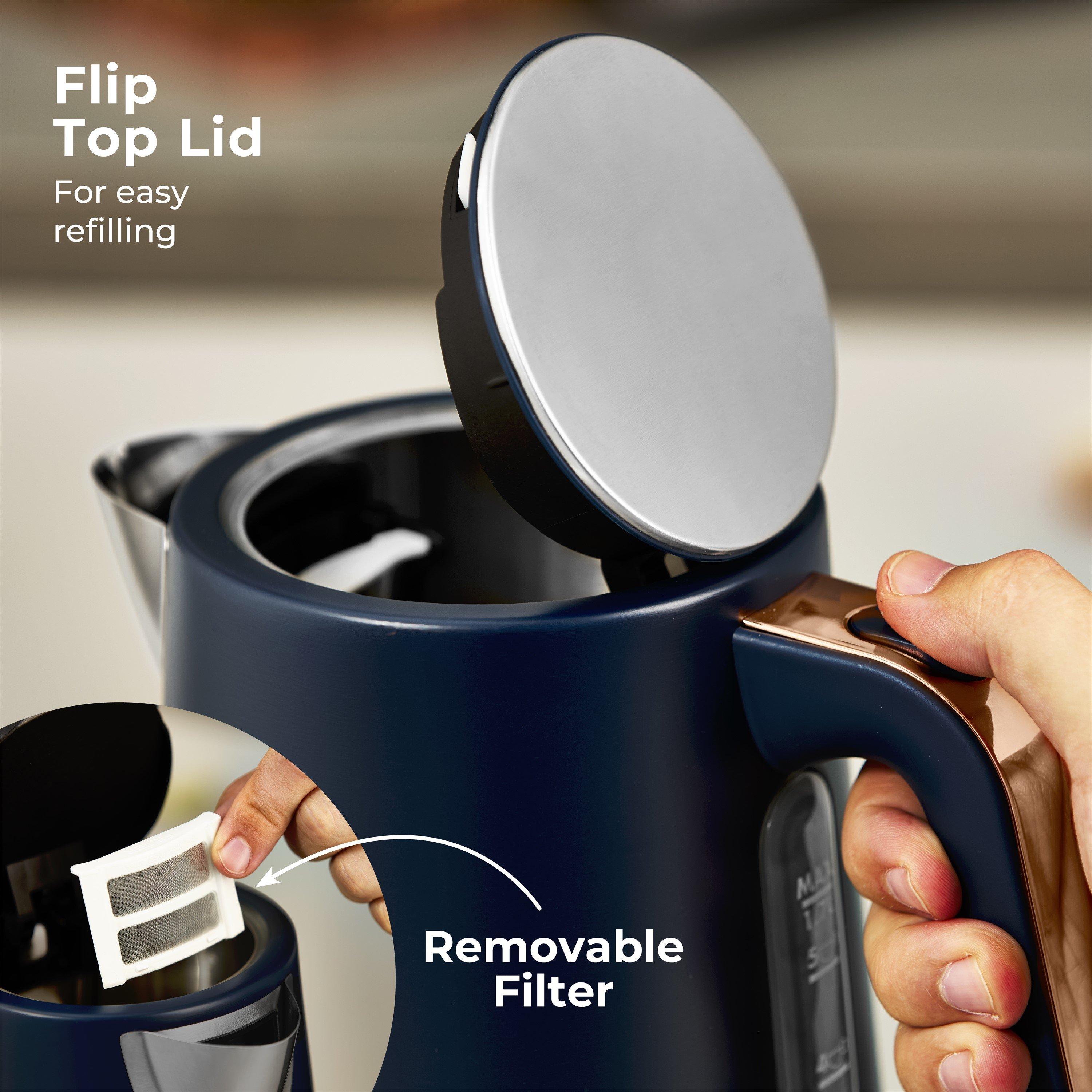 Midnight Blue - Tower - Cavaletto 1.7L Jug Kettle 3KW Midnight Blue and Ro - 5