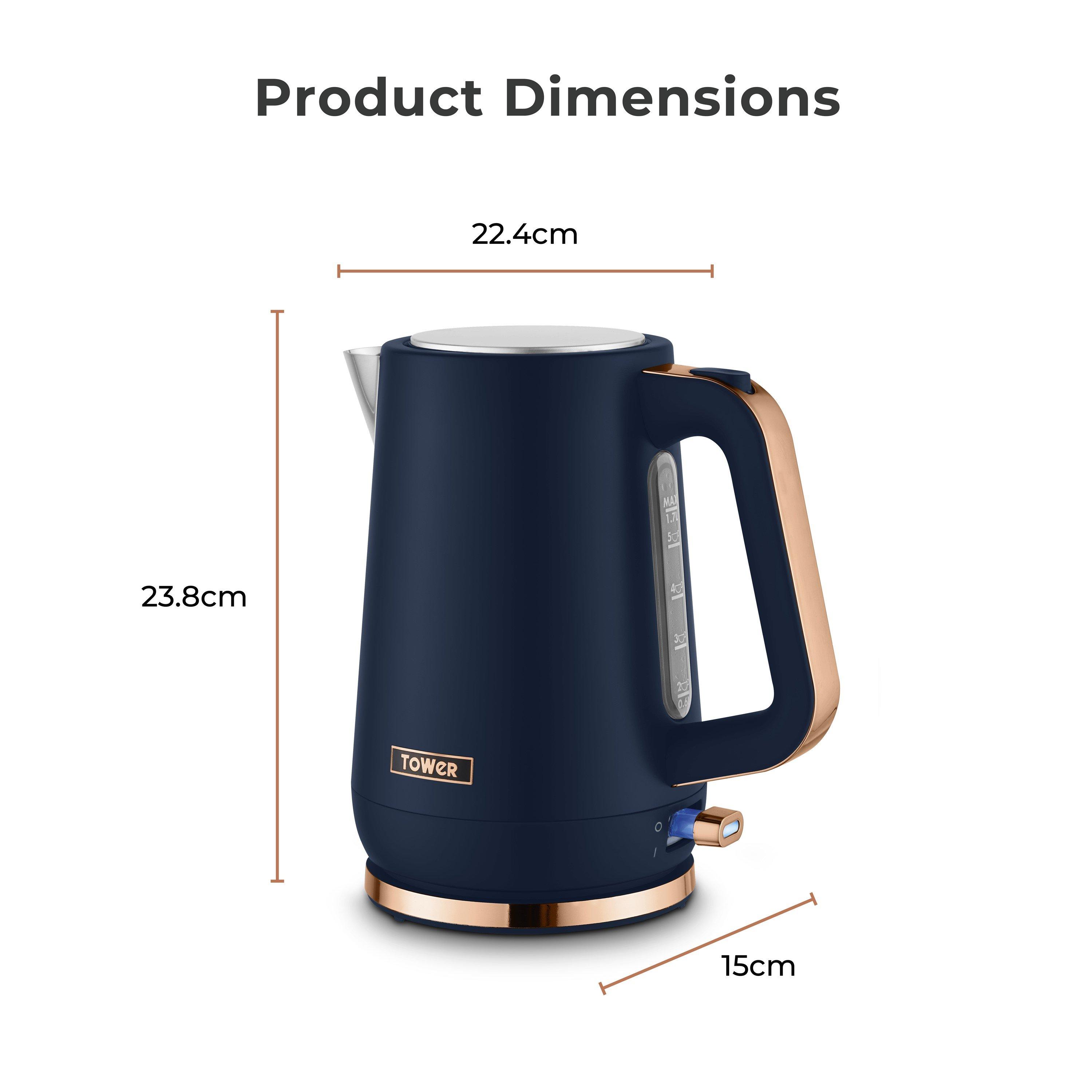 Midnight Blue - Tower - Cavaletto 1.7L Jug Kettle 3KW Midnight Blue and Ro - 6