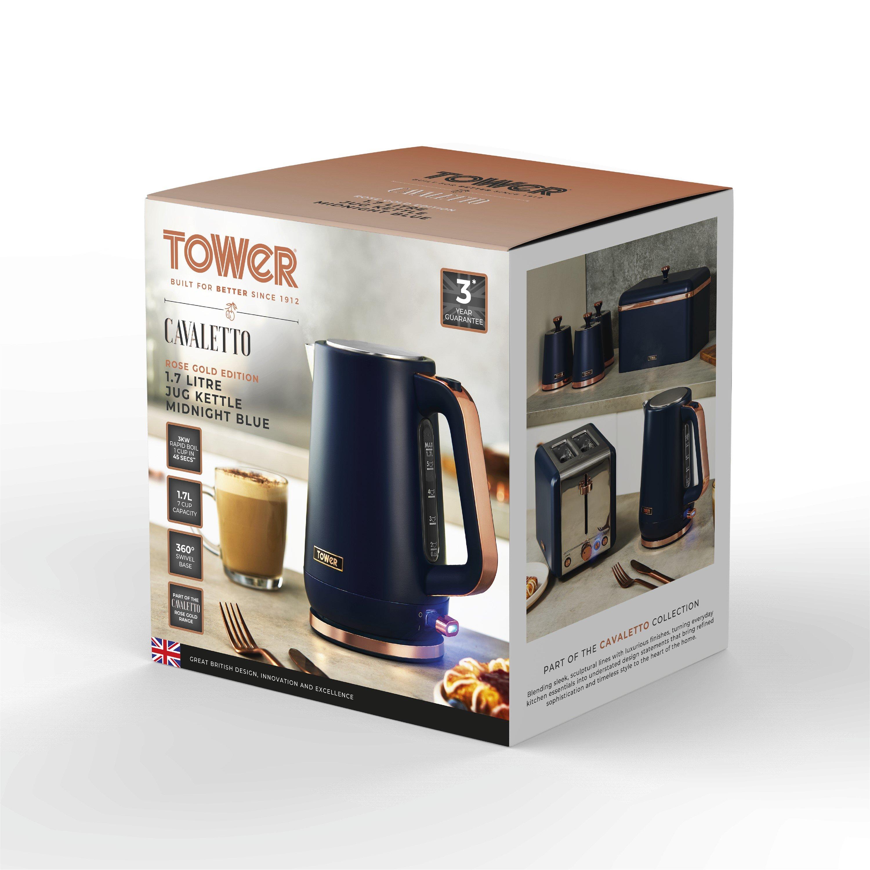 Midnight Blue - Tower - Cavaletto 1.7L Jug Kettle 3KW Midnight Blue and Ro - 8