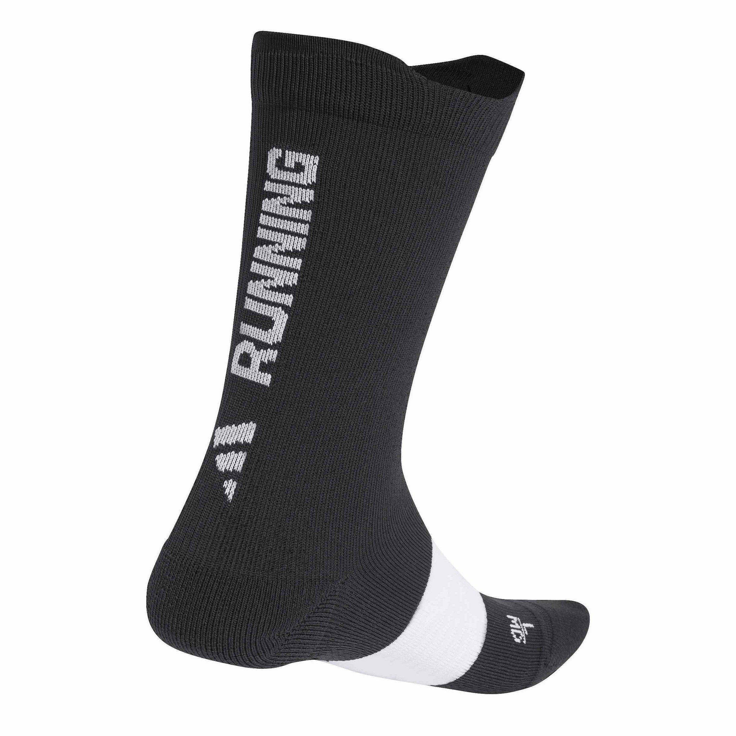 Black/White - adidas - Kids' RUNxGRAFIC Crew Socks - 1