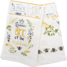 Country Club 6 Pack Tea Towels - Queen Bee Design