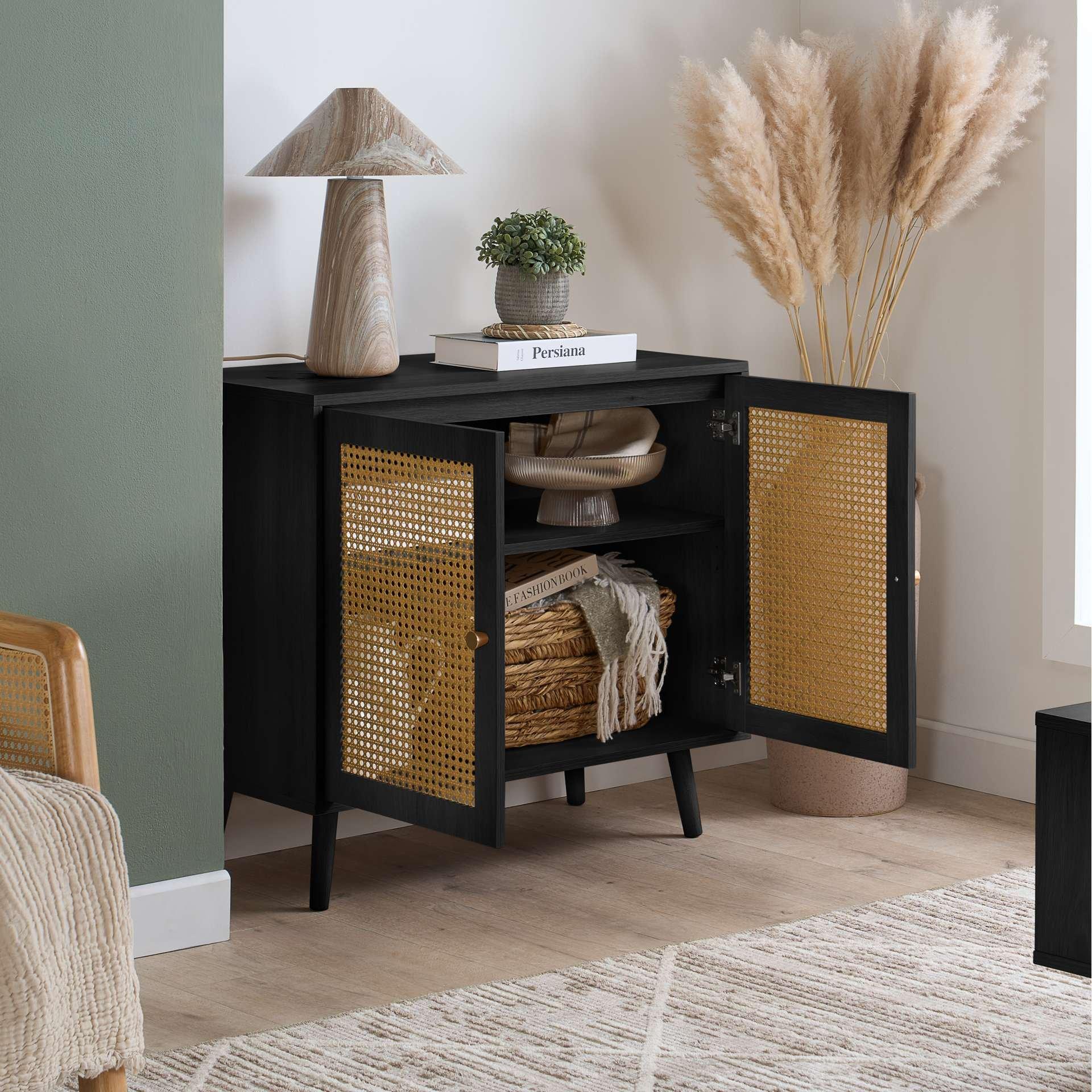 Black - Birlea - Croxley 2 Door Sideboard - 2