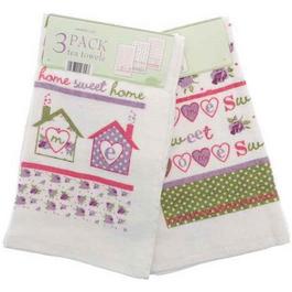 Country Club 6 Pack Tea Towels - Home Sweet Home Design