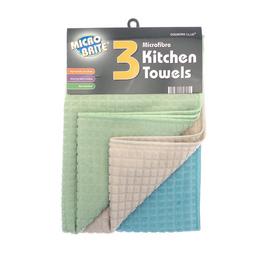 Country Club Microfibre Kitchen Towels Pack of 3 Micro Brite