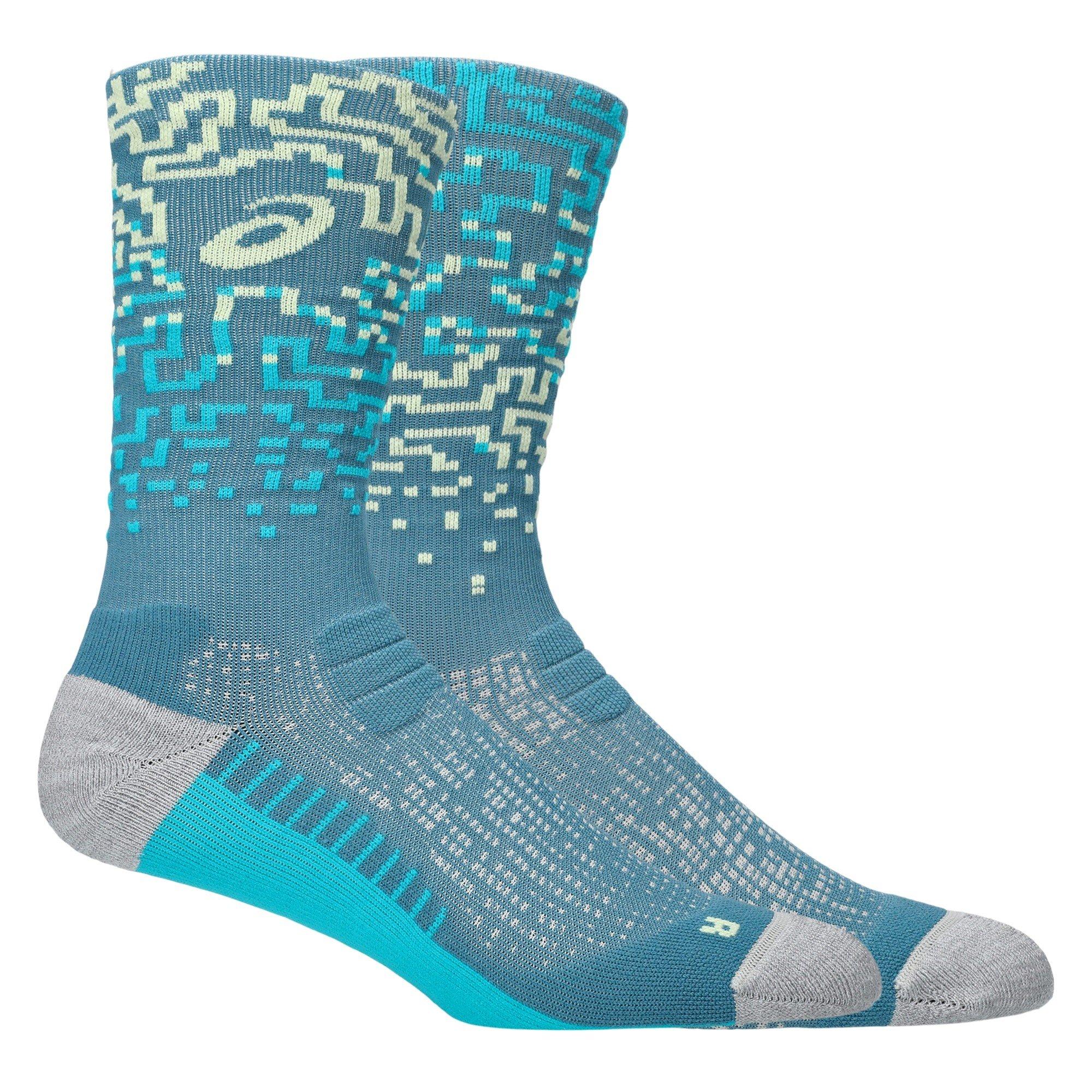 Teal/Aqua - Asics - Crew Socks - 1