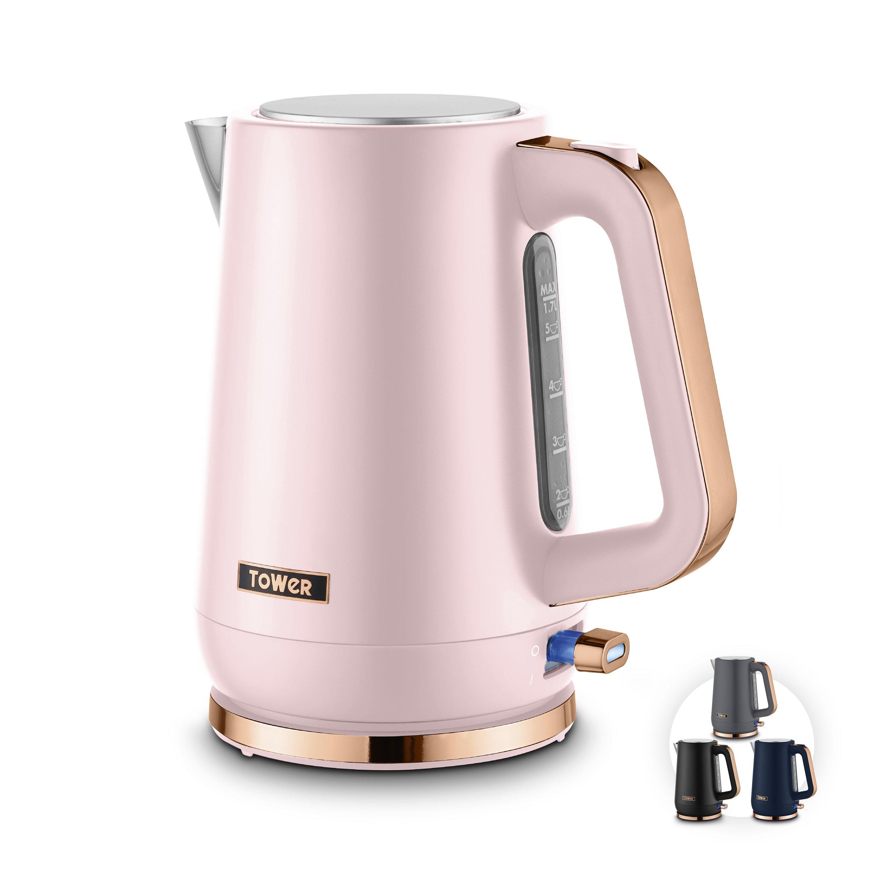 Pink - Tower - Cavaletto 1.7L Jug Kettle 3KW Pink and Rose Gold - 1