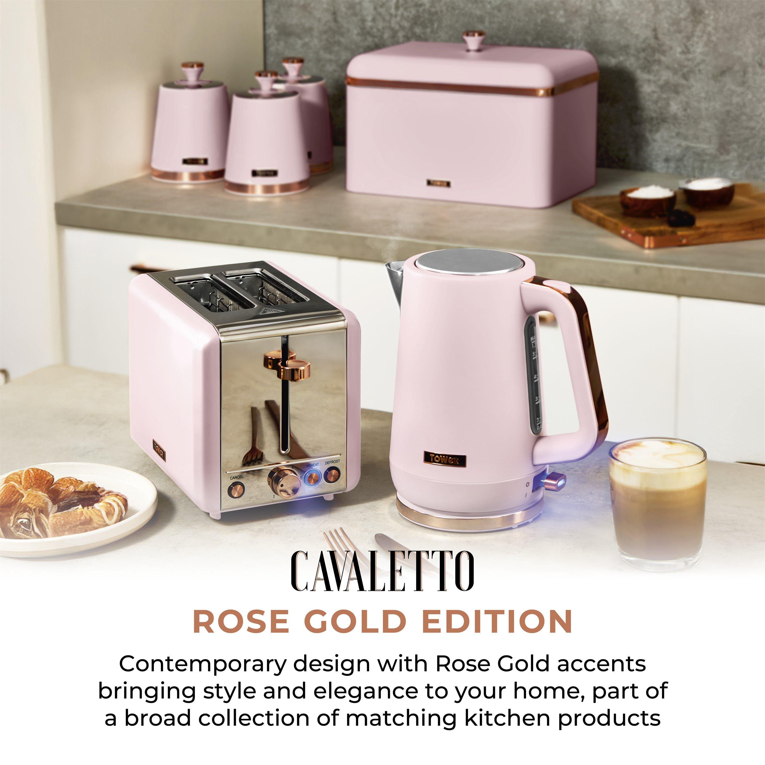 Pink - Tower - Cavaletto 1.7L Jug Kettle 3KW Pink and Rose Gold - 3