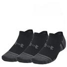 Black Jet Gray - Under Armour - Tech Adults Performance No Show Socks 3 Pack - 1