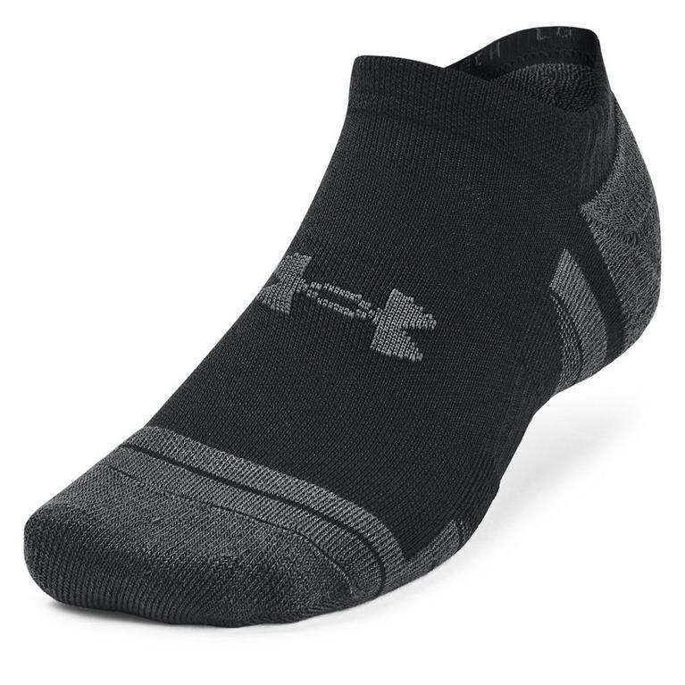 Black Jet Gray - Under Armour - Tech Adults Performance No Show Socks 3 Pack - 4