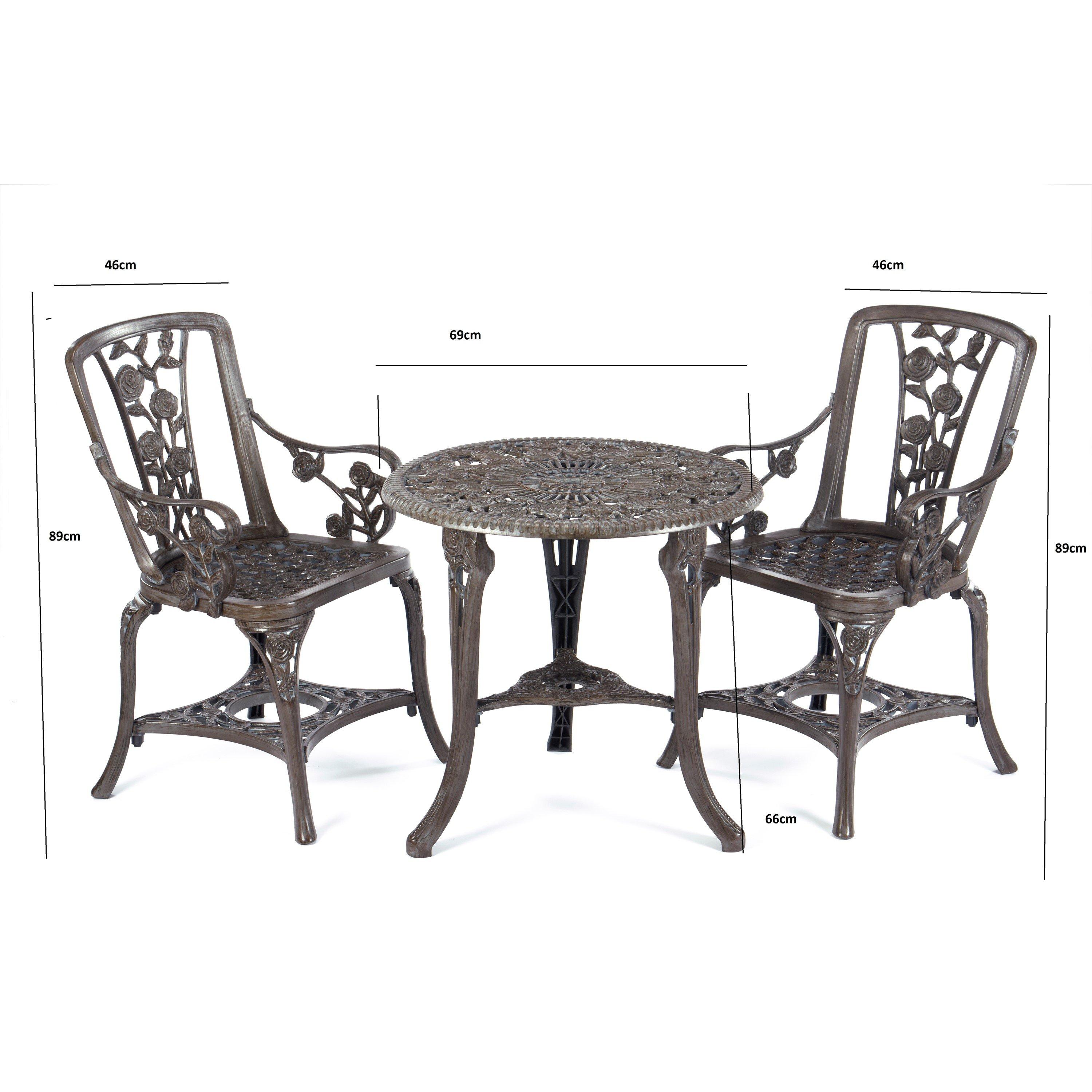 Grey - Greenhurst - Rose Armchair Patio Set - 3