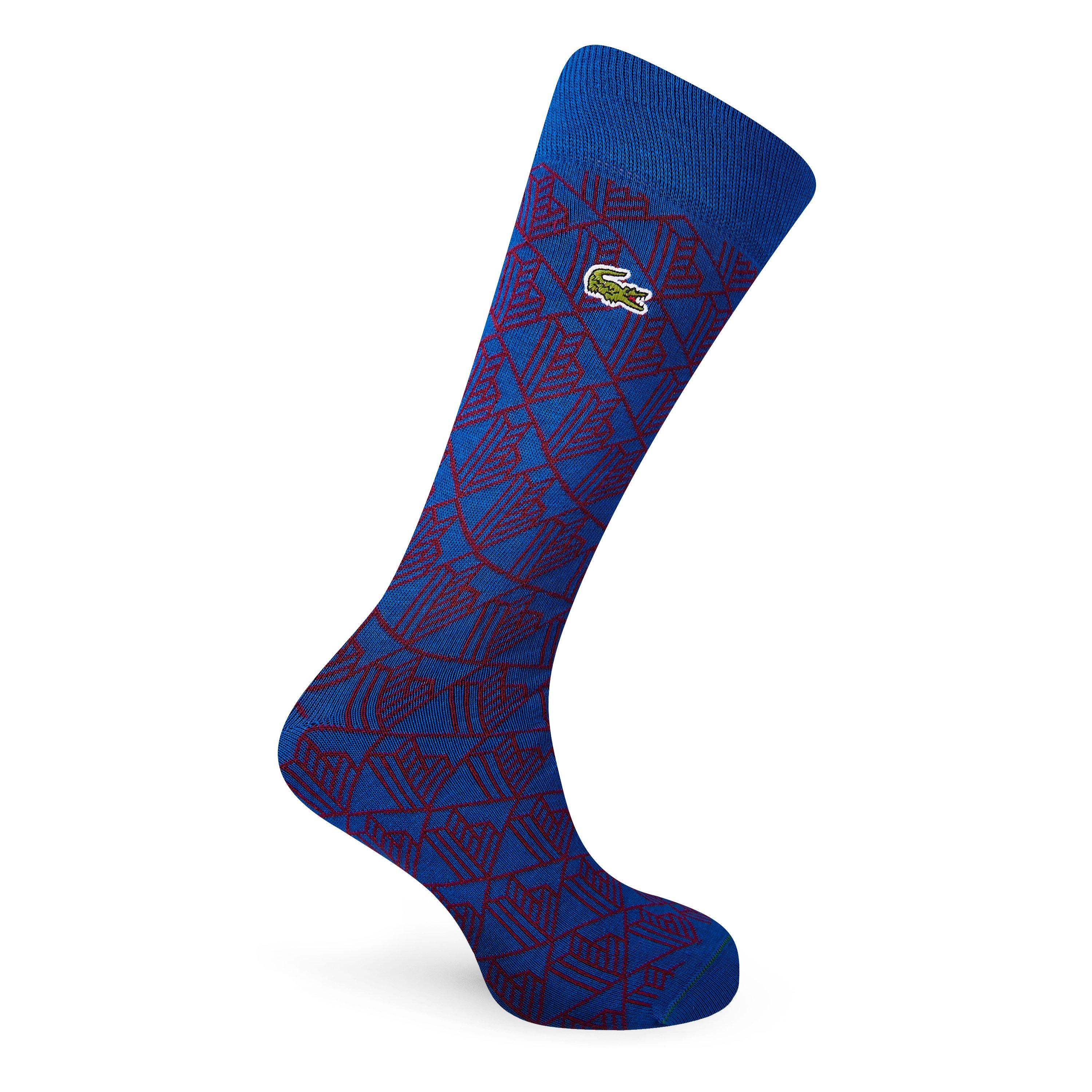 Green/BluIZJ - Lacoste - 2 pack  Monogram Jacquard Socks - 3