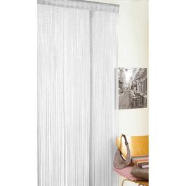 Country Club String Door Curtains - Glitter Design - White