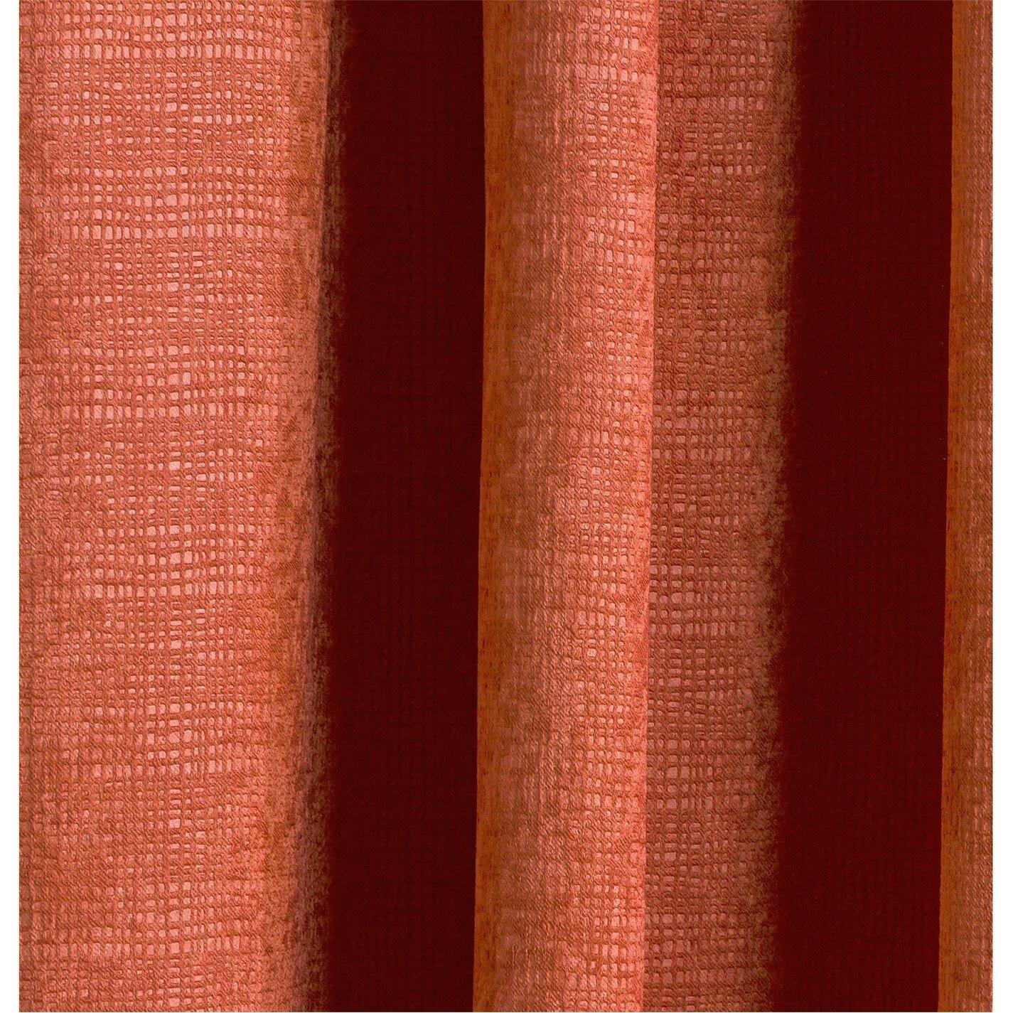 Orange - Enhanced Living - Matrix Orange Thermal Blockout Tape Top Curtain - 3
