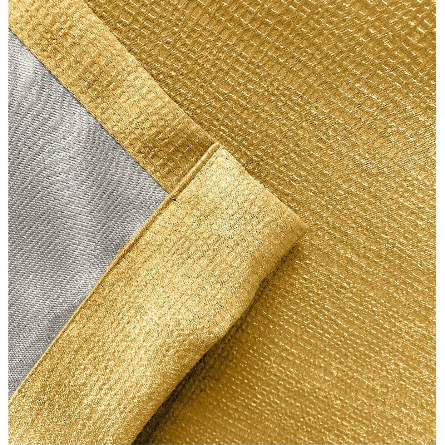 Ochre - Enhanced Living - Matrix Ochre Thermal Blockout Tape Top Curtain - 4