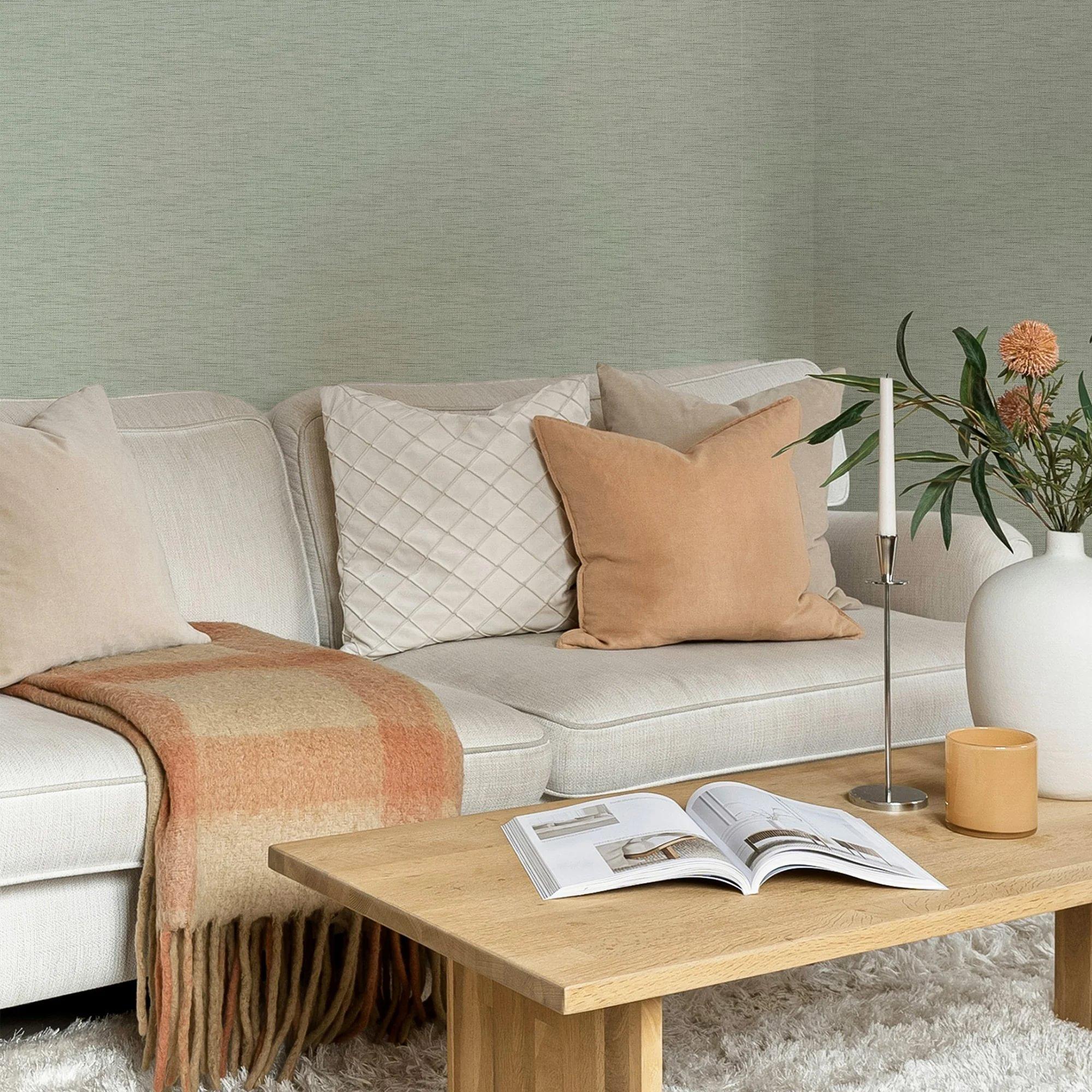 Sage - Superfresco Easy - Nova Texture Sage Wallpaper - 1