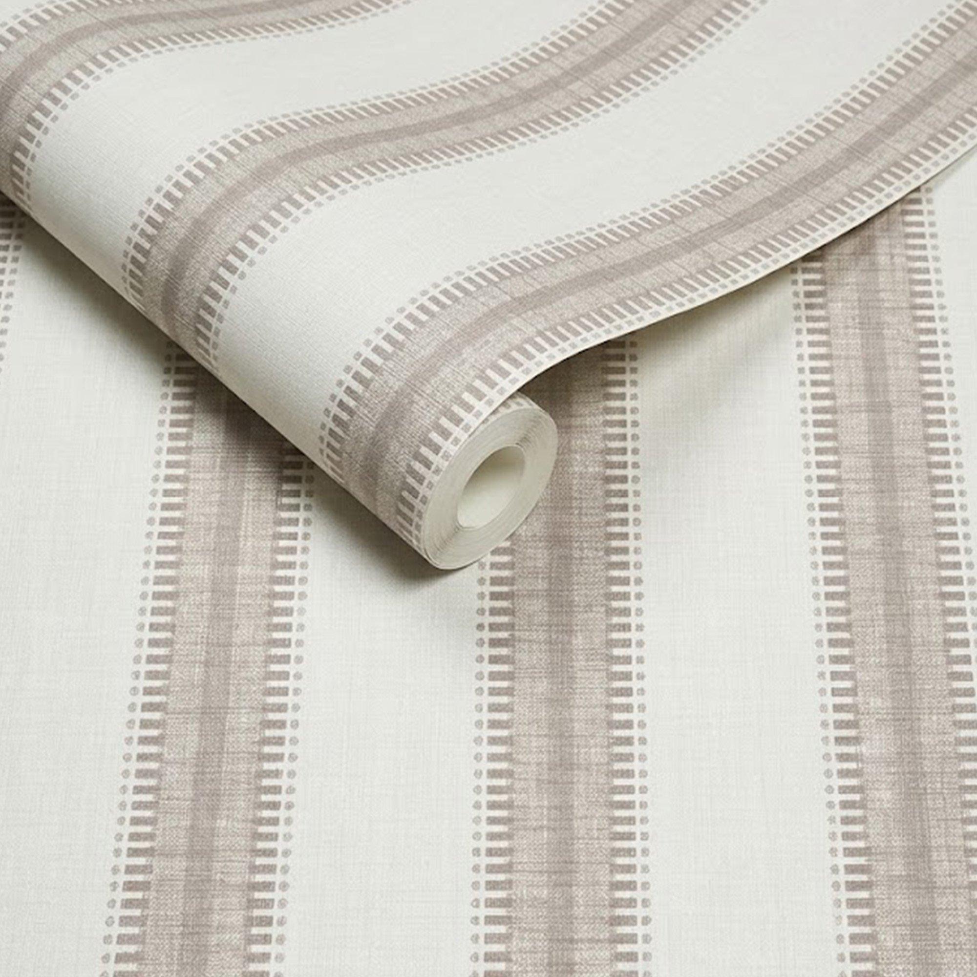 Taupe - Superfresco Easy - Sonnet Stripe Sand Wallpaper - 3