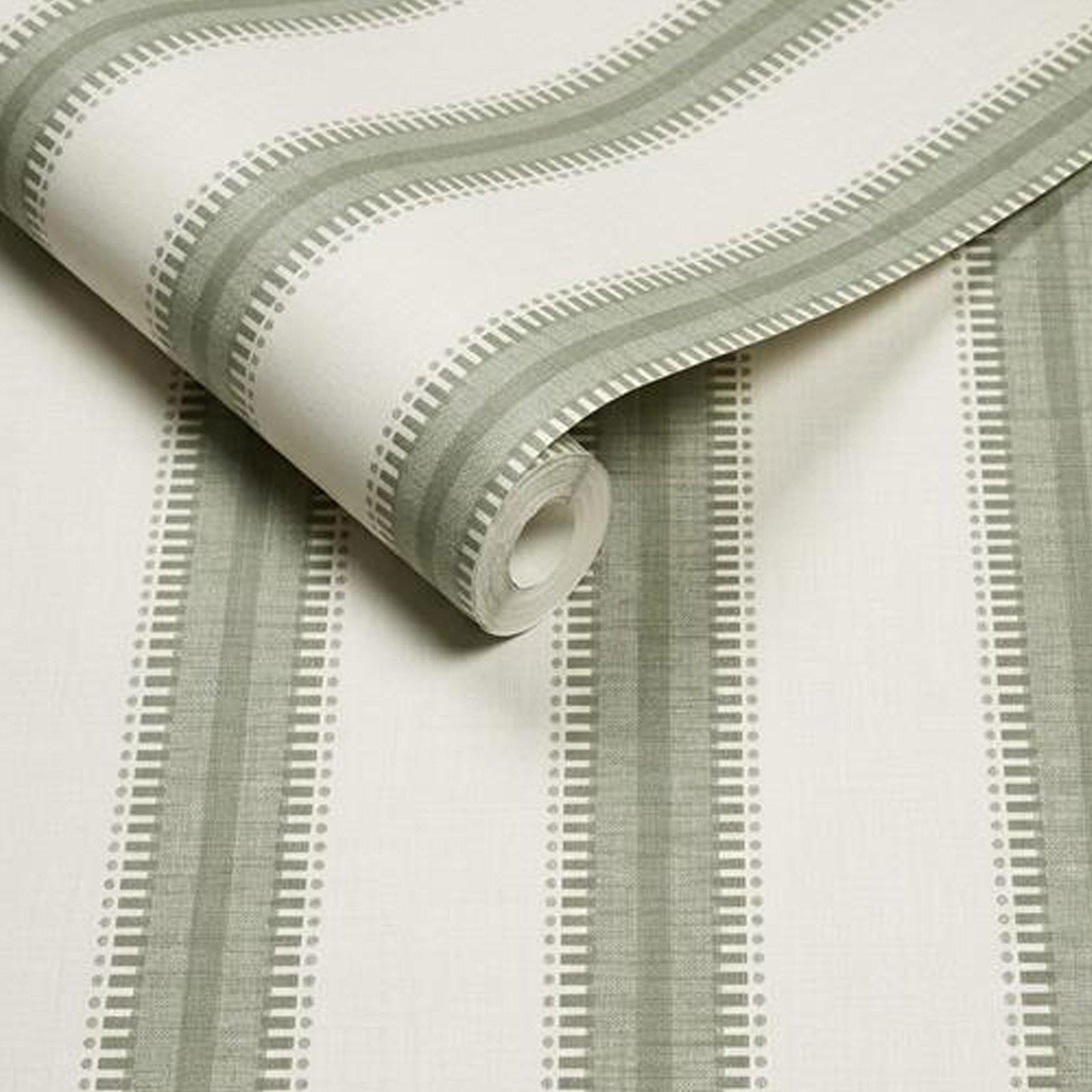 Sage - Superfresco Easy - Sonnet Stripe Sage Wallpaper - 3