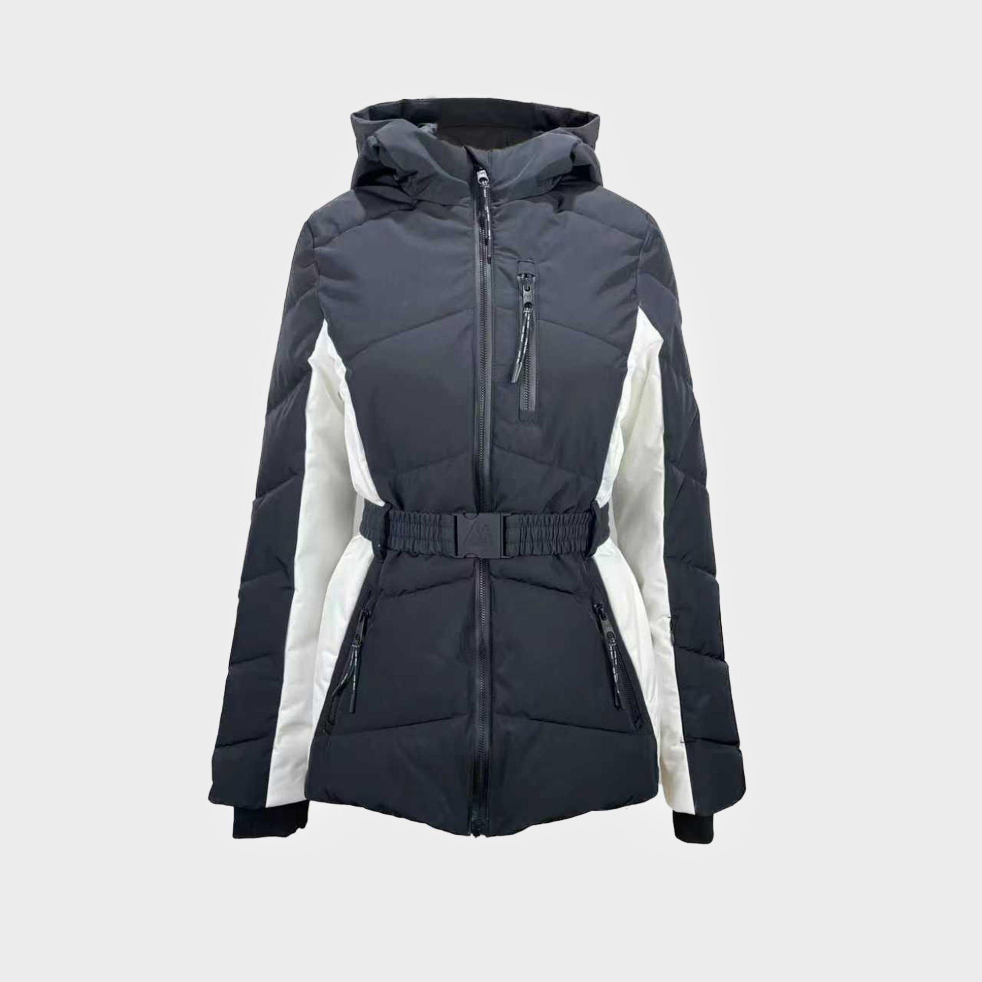 Black - Jack Wills - Women's Hooded Puffer Waterproof Windproof Insulated Ski Jacket - 1