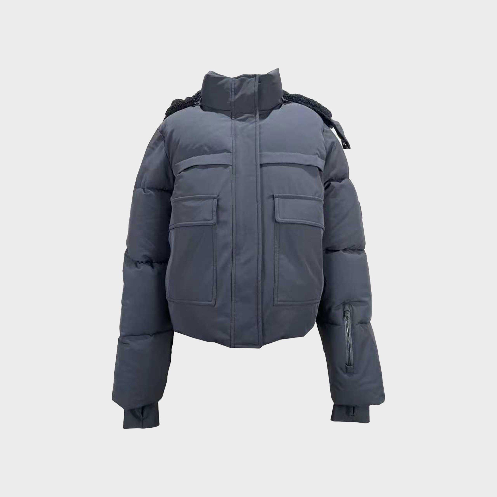 Preto - Jack Wills - Women's Cropped Puffer Waterproof Windproof Hooded Ski Jacket - 1