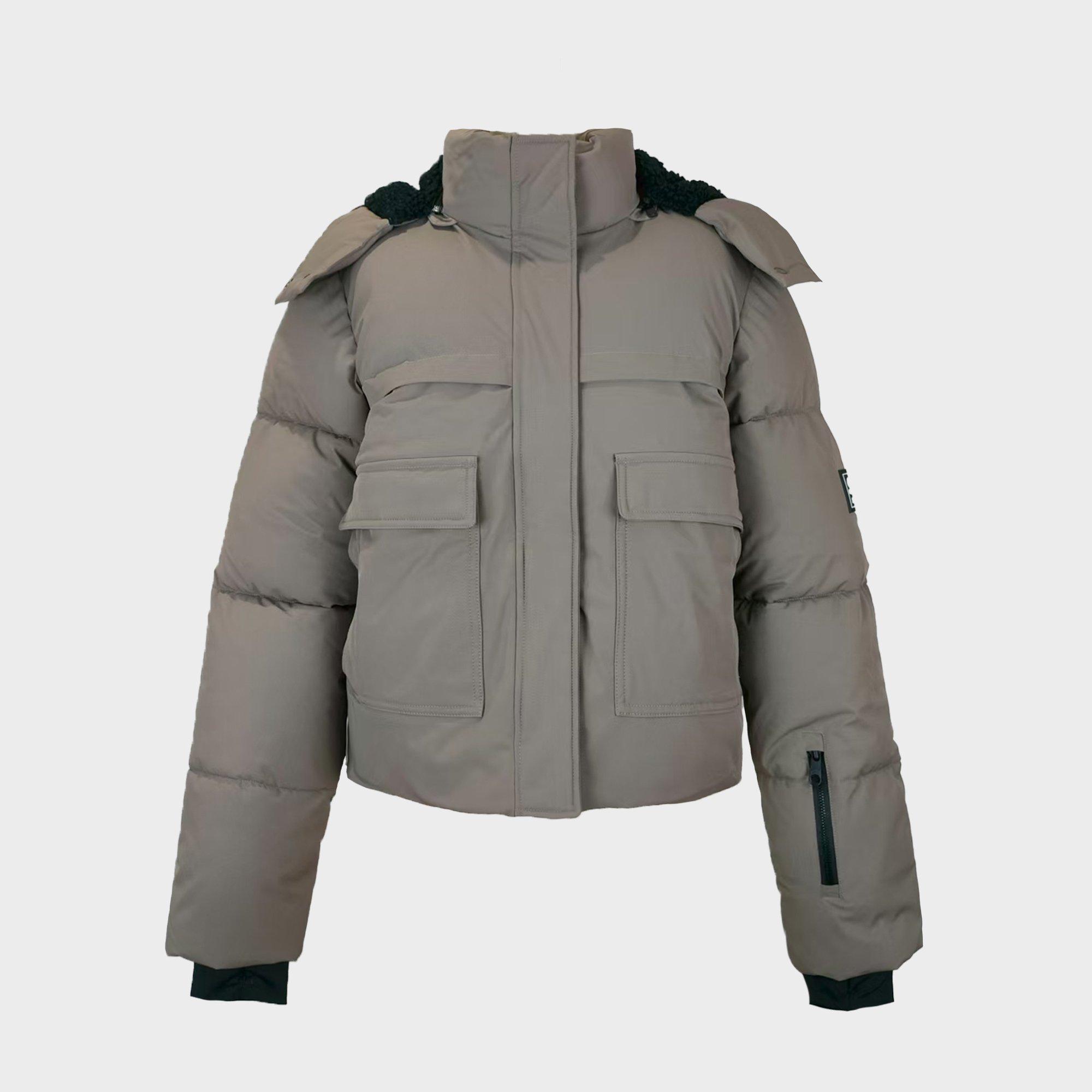 яке Women's Cropped Puffer Waterproof Windproof Hooded Ski