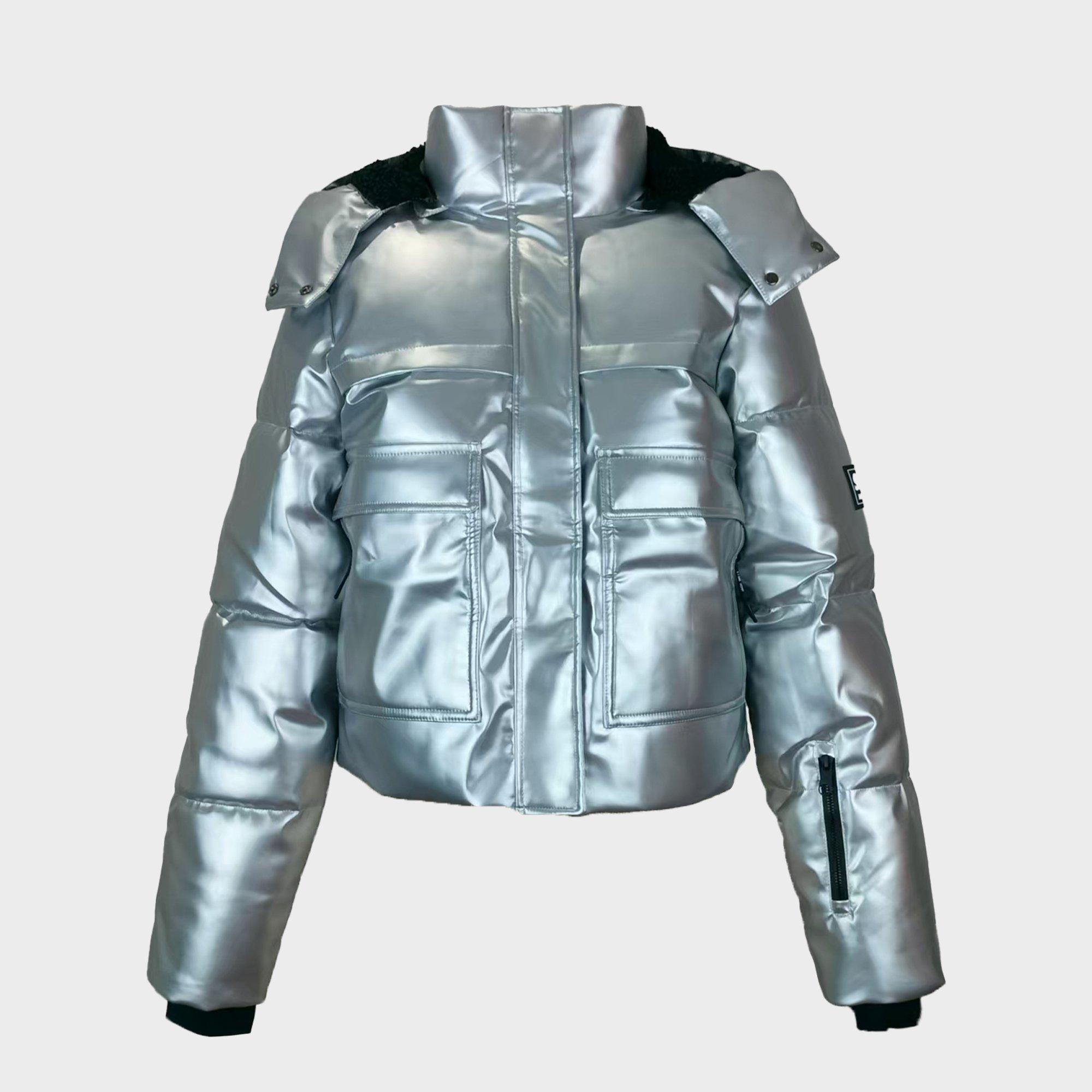 яке Women's Cropped Puffer Waterproof Windproof Hooded Ski