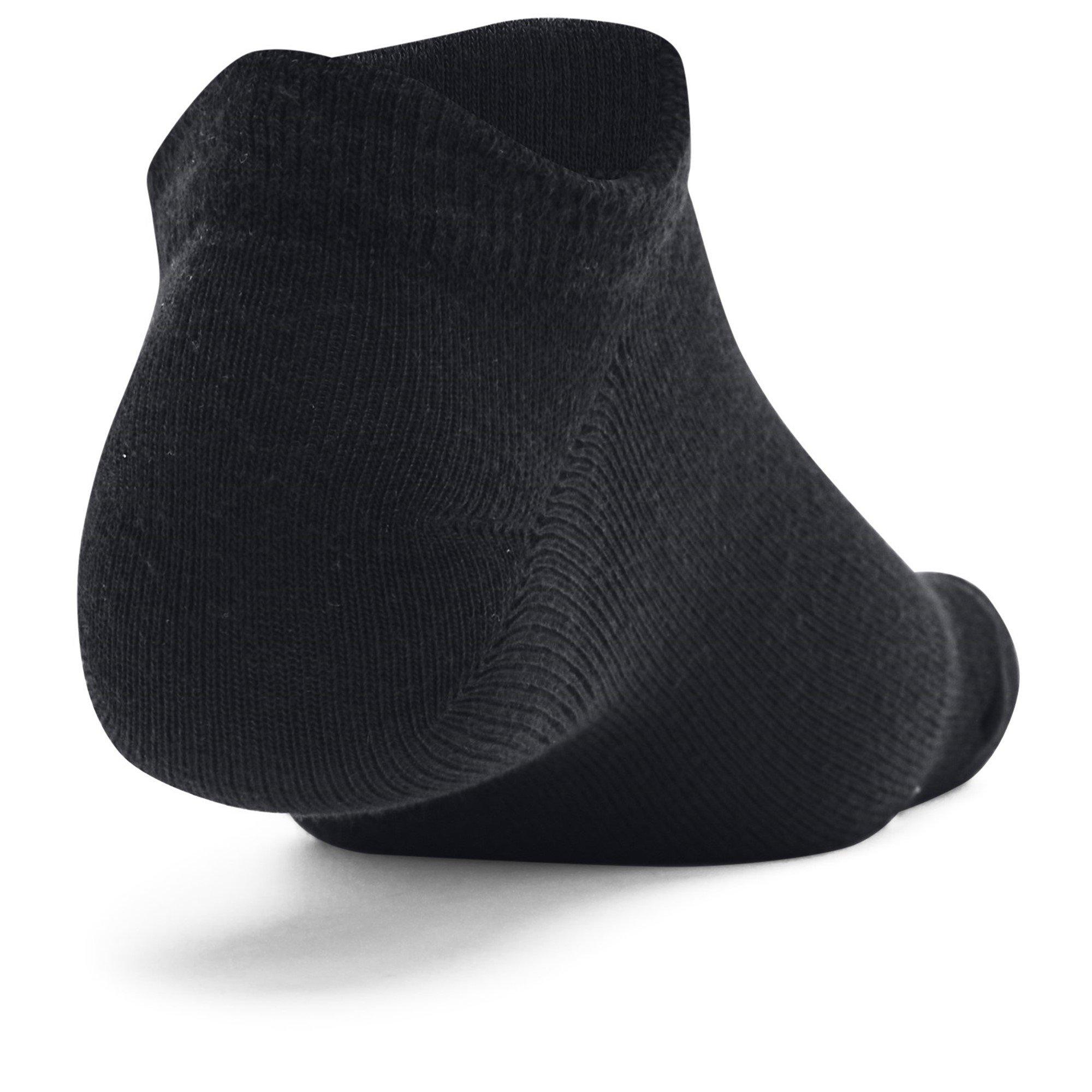 Blk/Halo Gray - Under Armour - Adults Essential No Show Trainers Socks - 4
