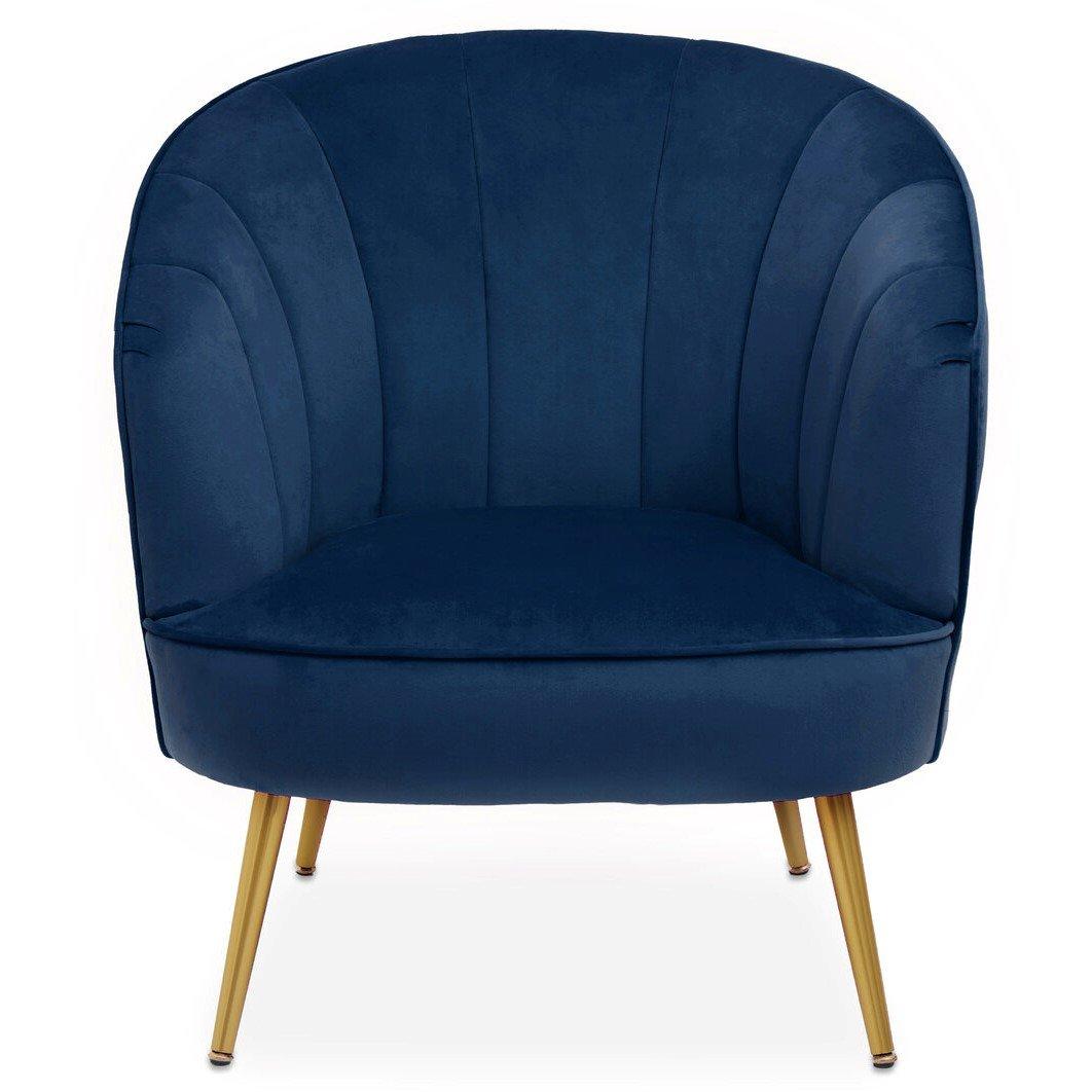 Blue - Interiors by Premier - Yolanda Midnight Velvet Chair - 1