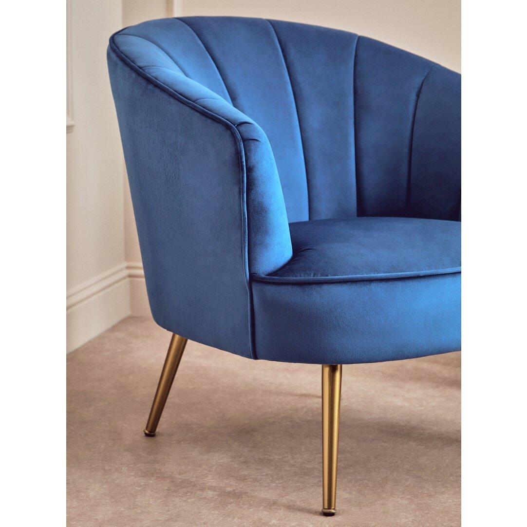 Blue - Interiors by Premier - Yolanda Midnight Velvet Chair - 3