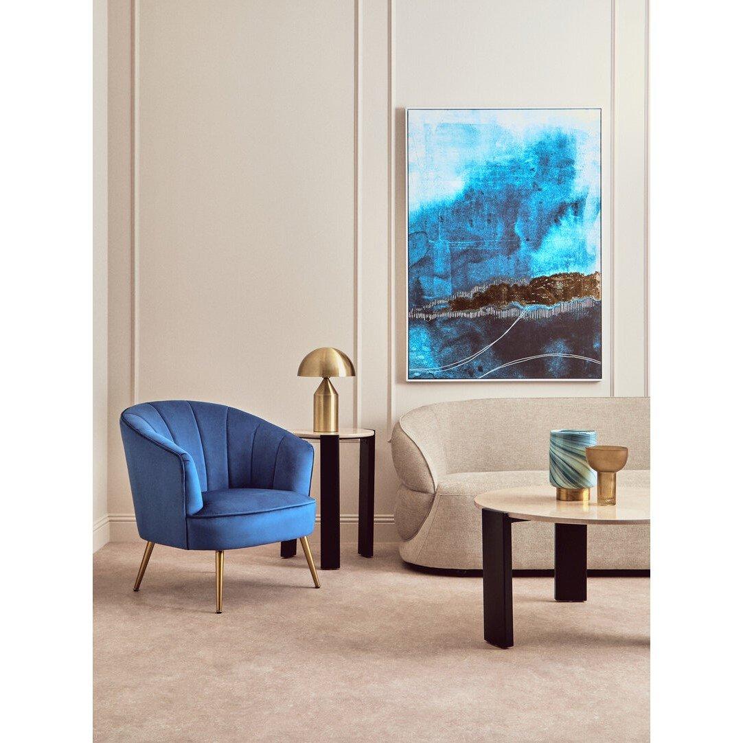 Blue - Interiors by Premier - Yolanda Midnight Velvet Chair - 4
