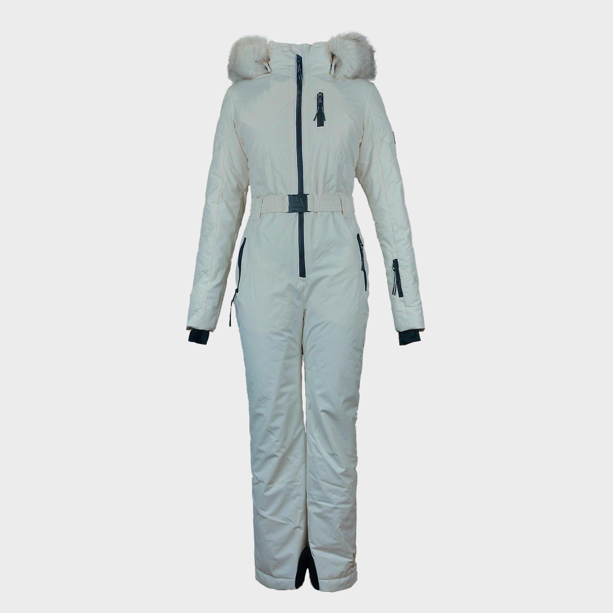 Cream - Jack Wills - Women's Waterproof Long Sleeve Ski Suit - 1