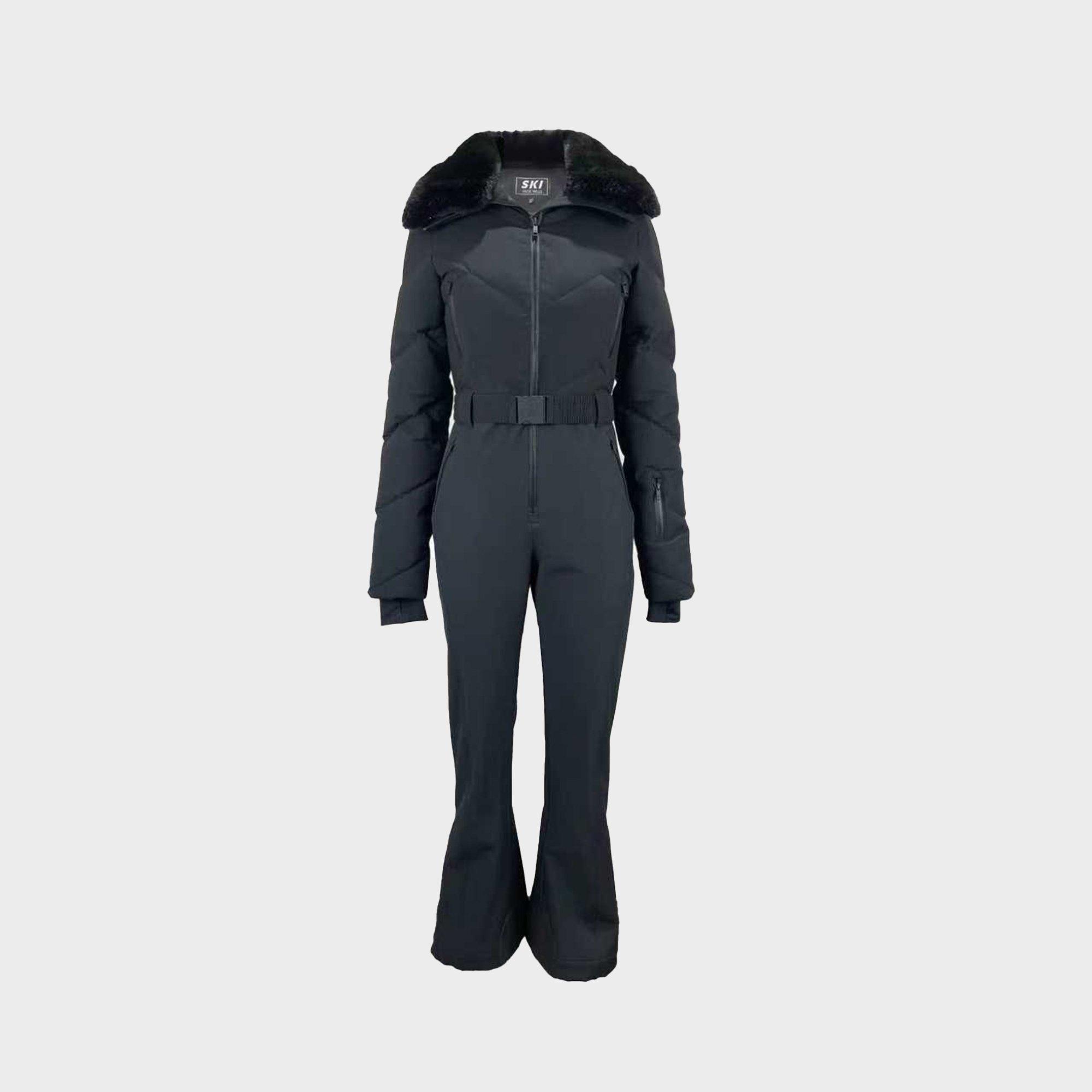 Black - Jack Wills - Women's Puffa Waterproof Windproof Hooded Ski Suit - 1
