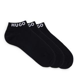 Hugo Three Pack Logo Cuff Ankle Socks