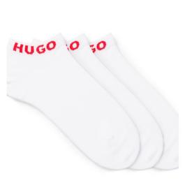 Hugo Three Pack Logo Cuff Ankle Socks