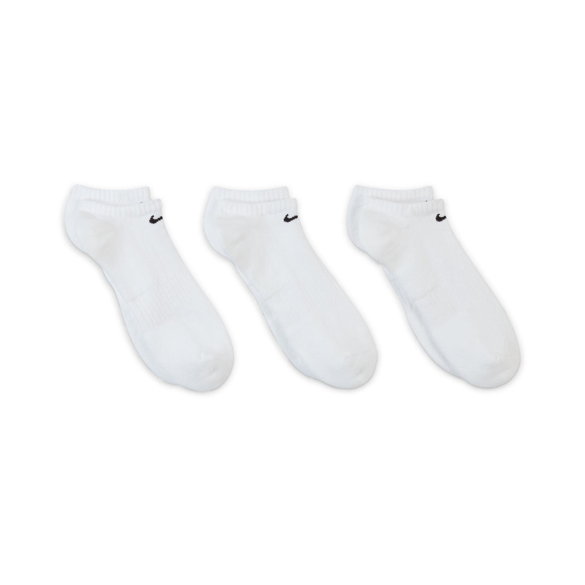 Branco/Preto - Nike - 3 Pack Cushioned No Show Socks - 5