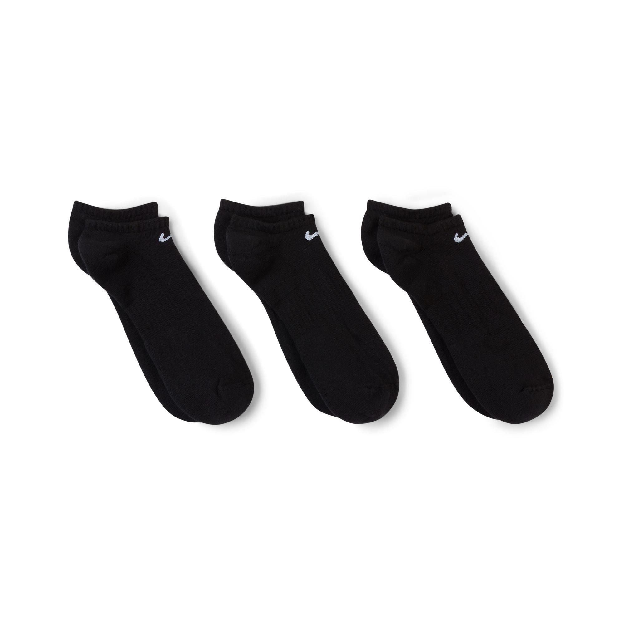 Black/White - Nike - 3 Pack Cushioned No Show Socks - 5