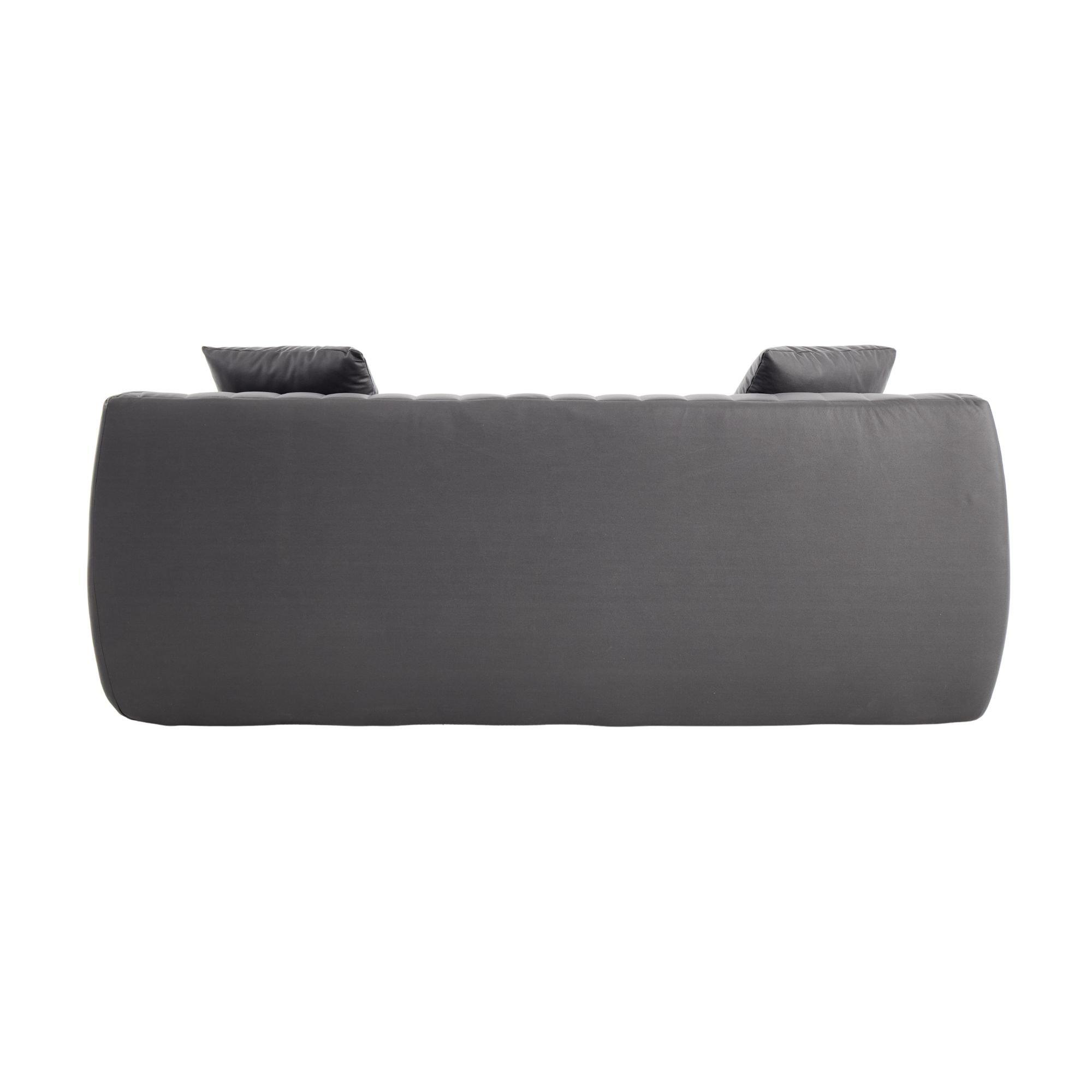 Grey - Urban Meuble - Modern Channel-Tufted 2-Seater Sofa - 9