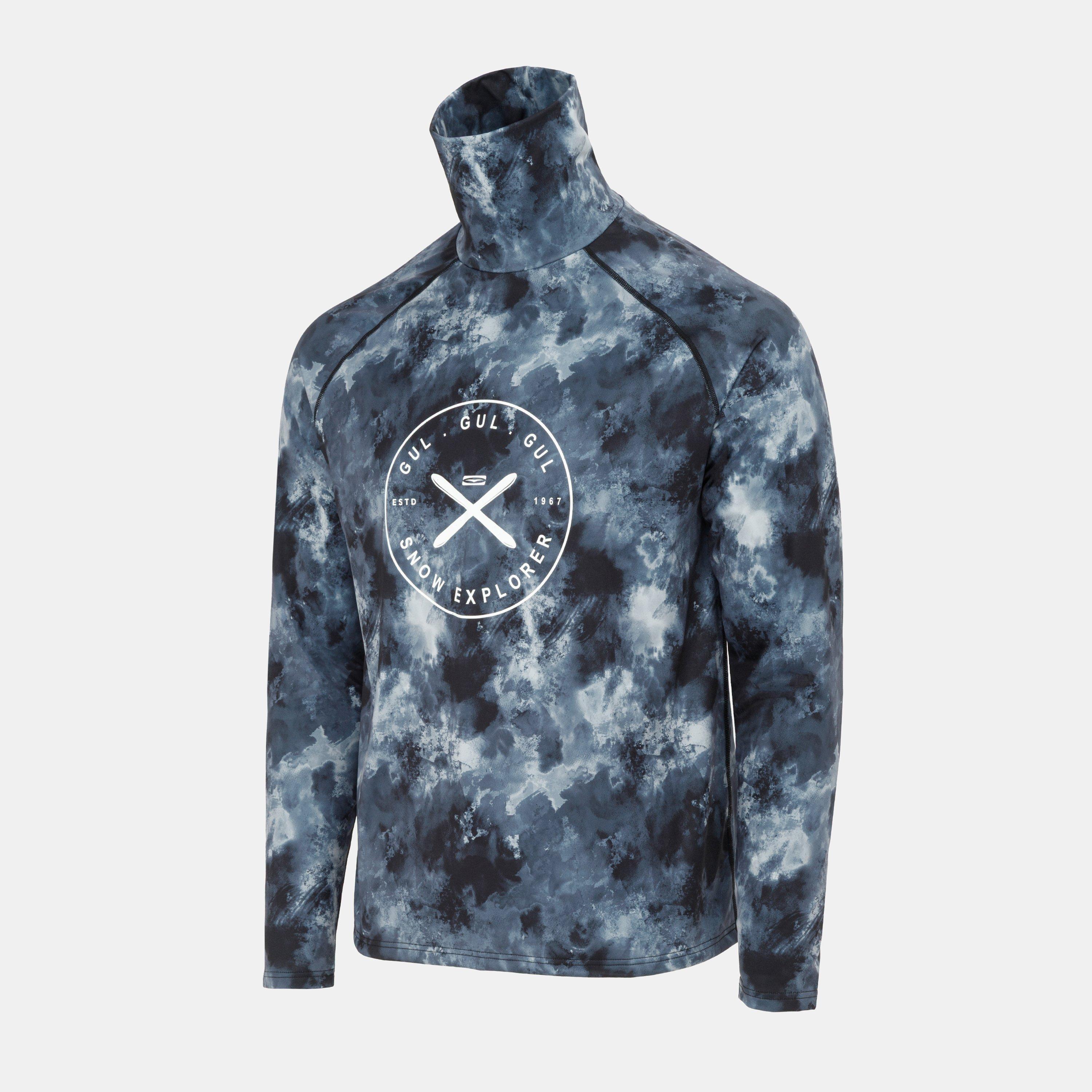 Sort AOP - Gul - Powder Thermal Funnel Neck Long Sleeve Baselayer Top - 3