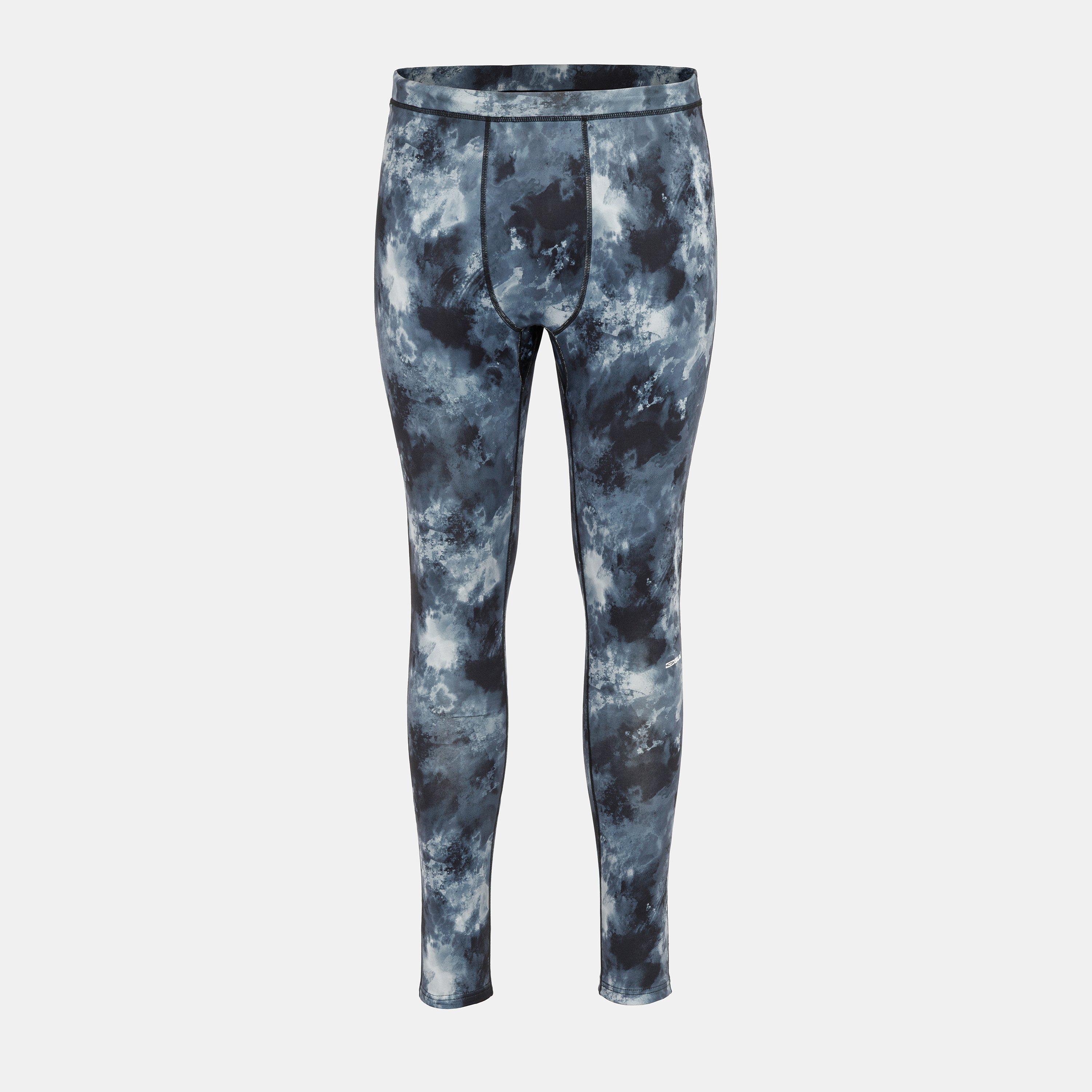 Black AOP - Gul - Men's Powder Thermal Full Length Slim Fit Baselayer Leggings - 1